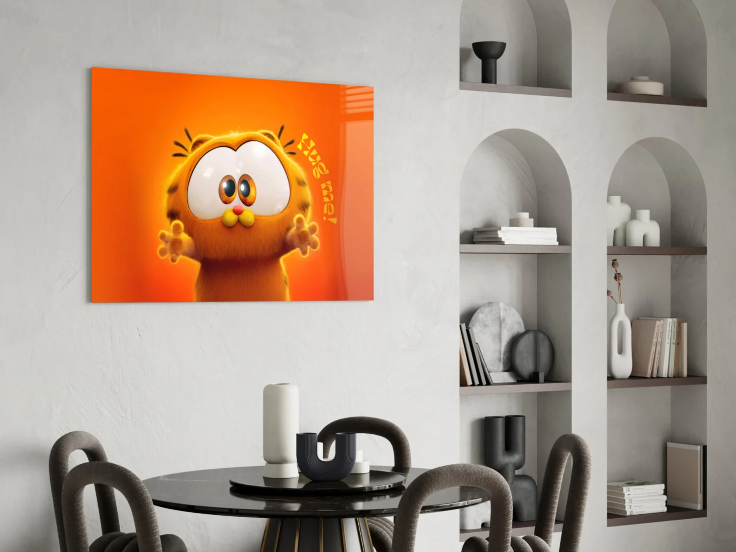 Cute Garfield Glass Wall Art || Designer Collection - Image 5