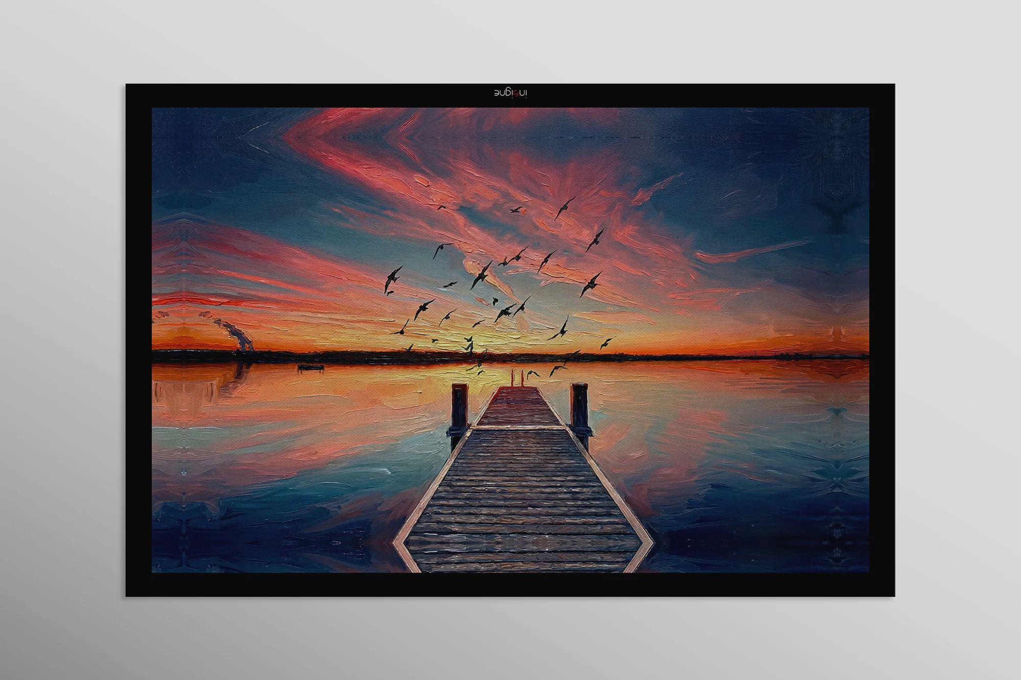 Twilight Pier Sojourn — 3D Haptic Embossed High-Gloss Luxury Wall Art - Image 12