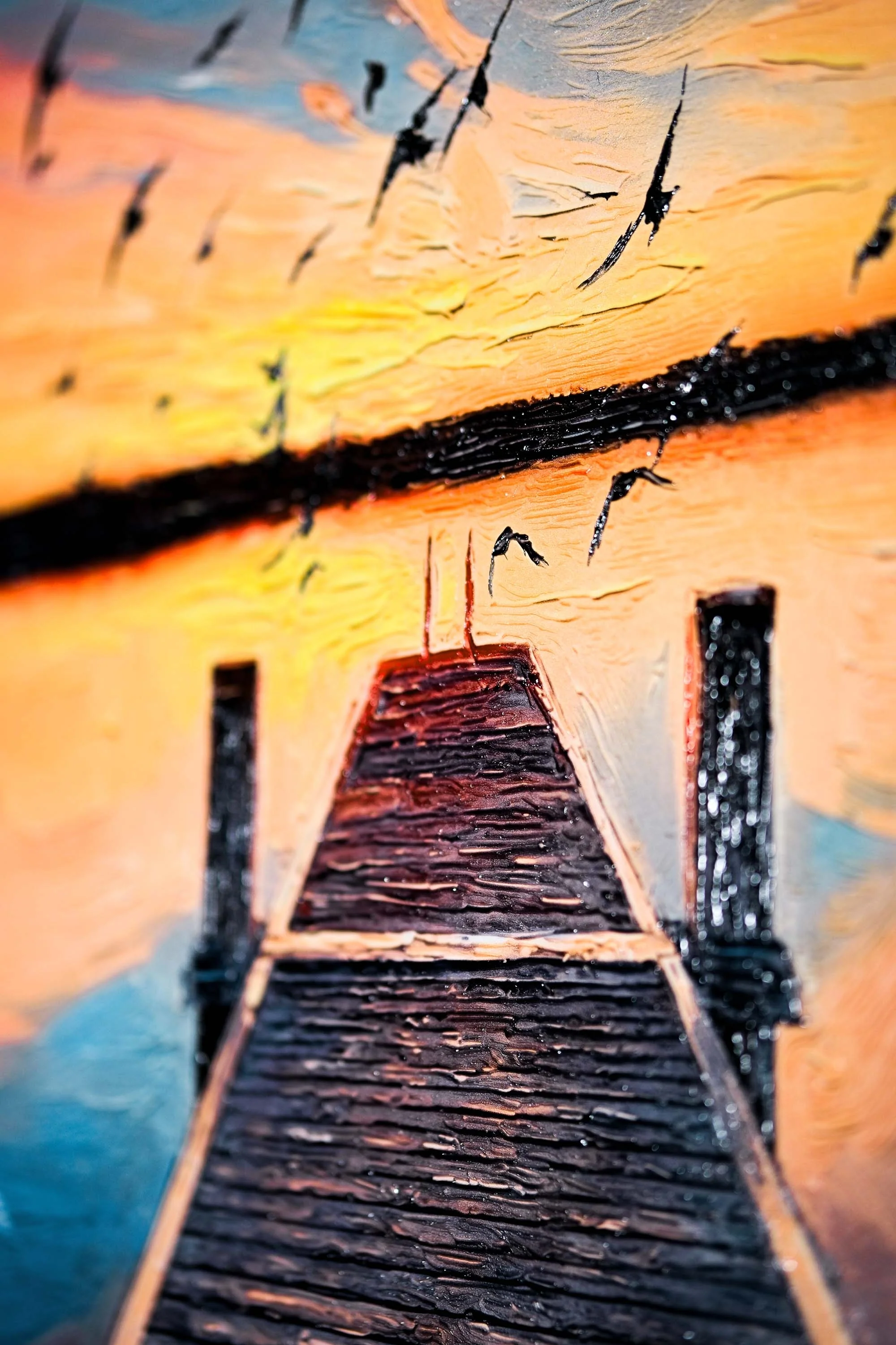 Twilight Pier Sojourn — 3D Haptic Embossed High-Gloss Luxury Wall Art - Image 3