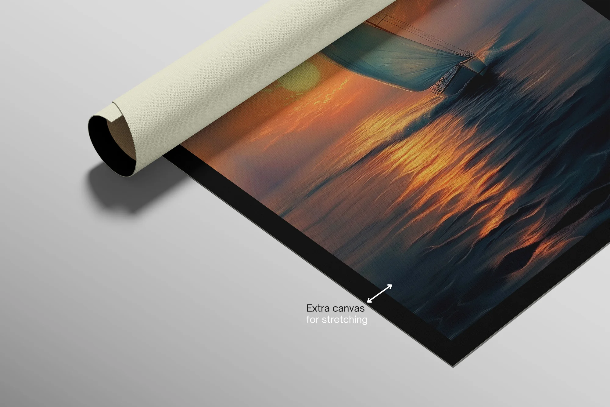 Azure Voyage: Golden Horizon — 3D Haptic Embossed High-Gloss Luxury Wall Art - Image 10