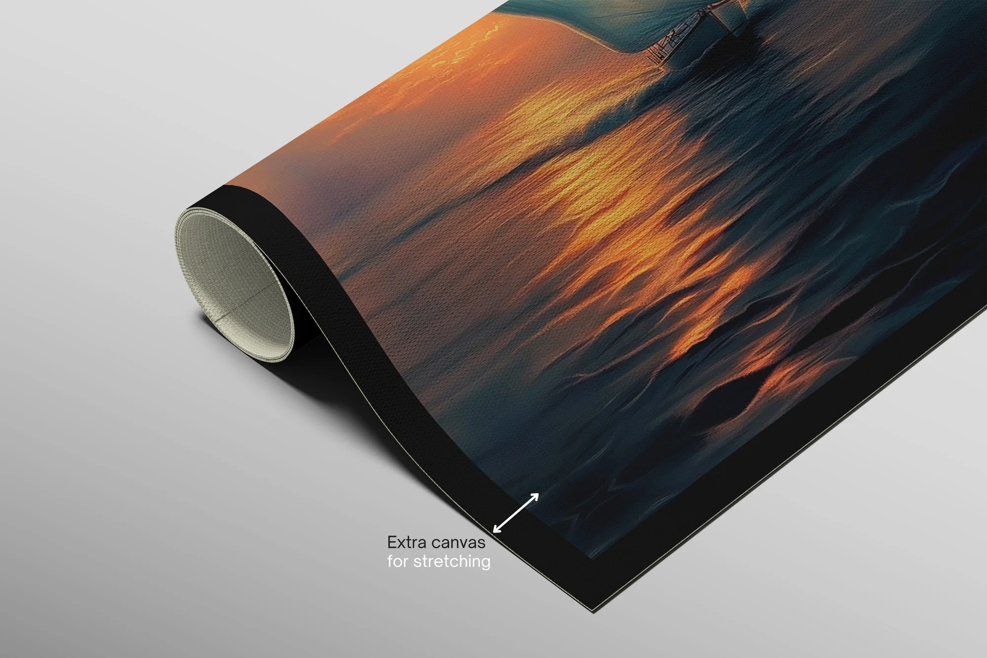 Azure Voyage: Golden Horizon — 3D Haptic Embossed High-Gloss Luxury Wall Art - Image 9
