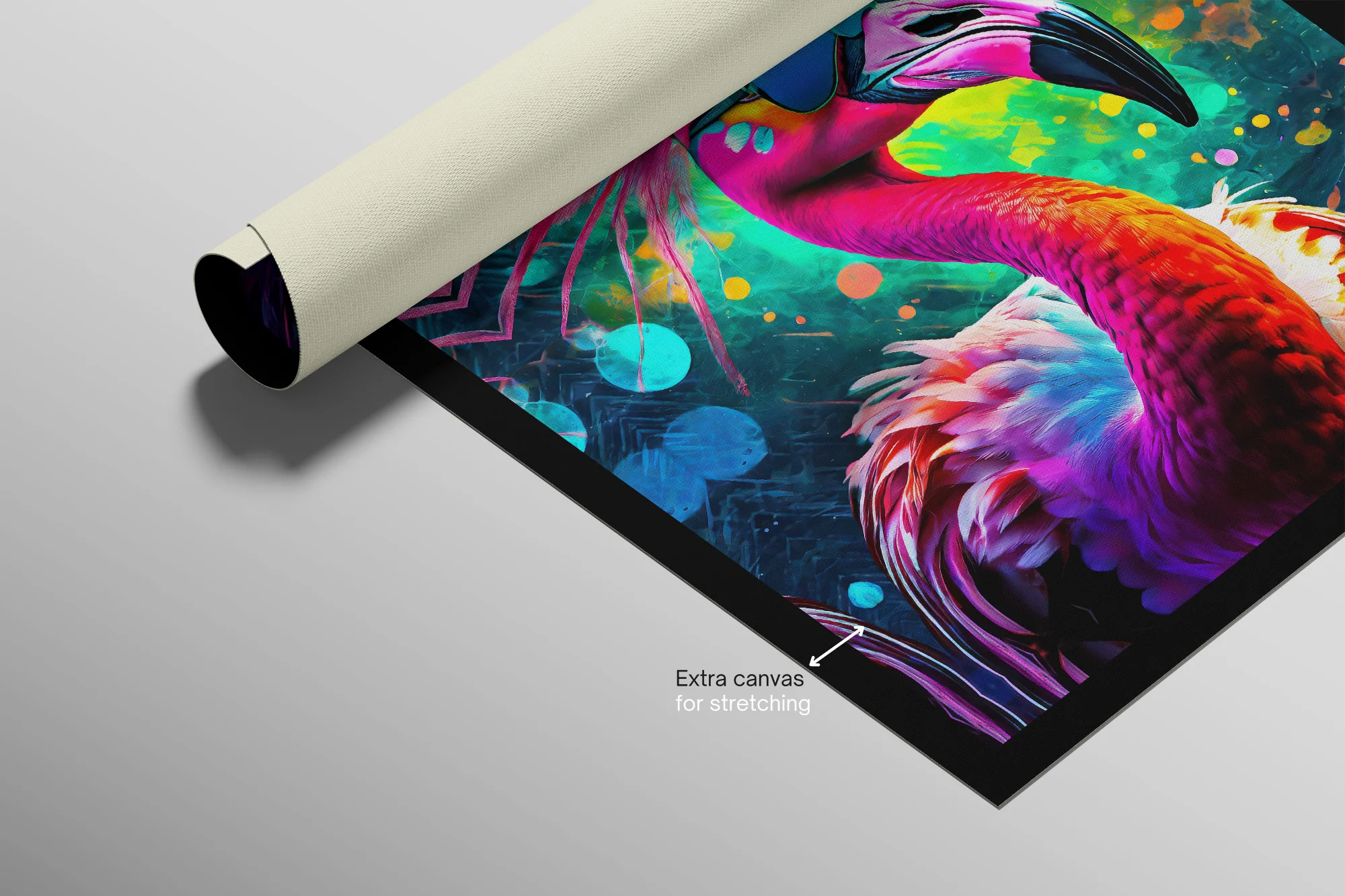 Electric Flamingo Groove — 3D Haptic Embossed High-Gloss Luxury Wall Art - Image 13