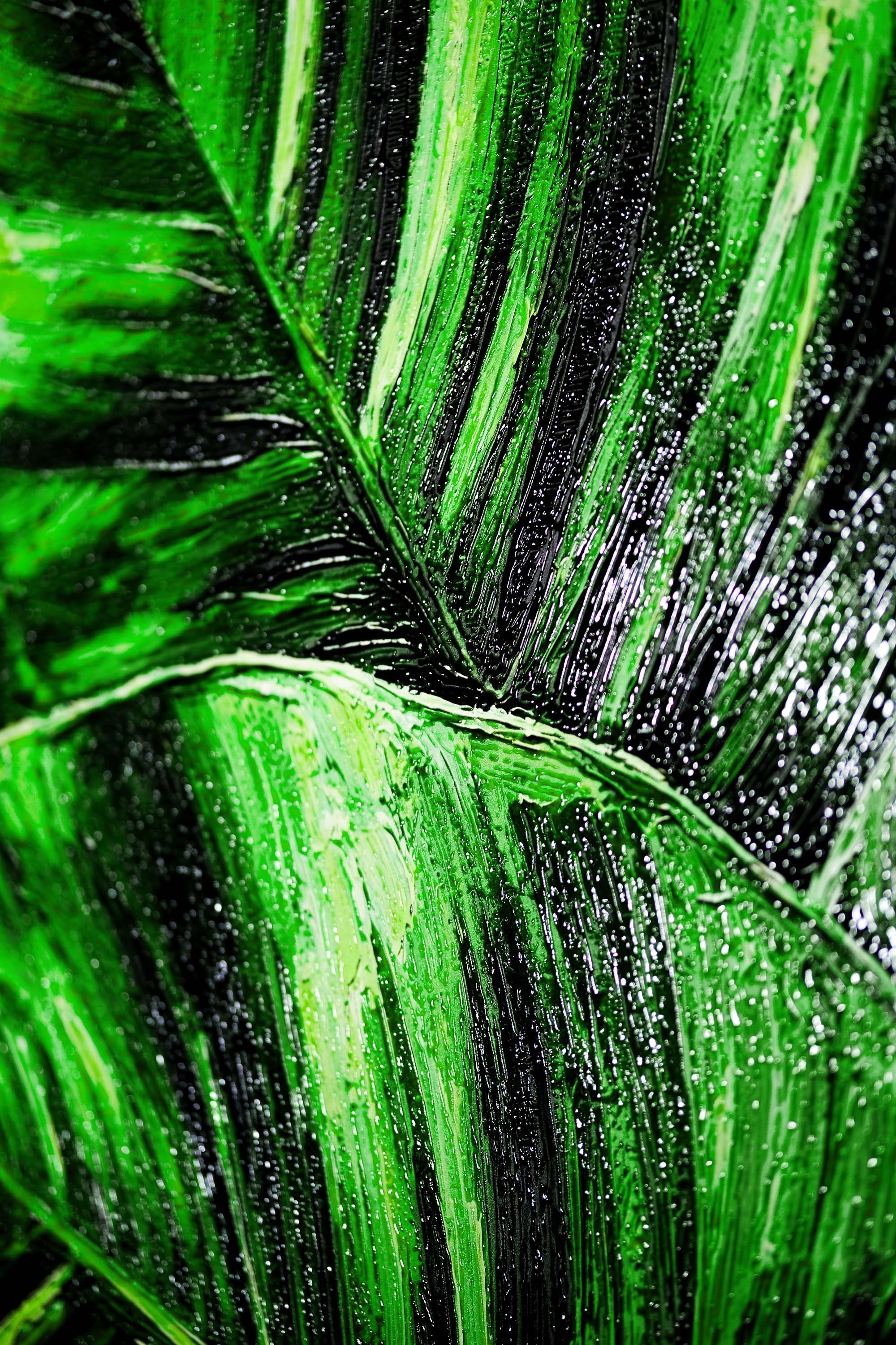 Verdant Tropics Infusion — 3D Haptic Embossed High-Gloss Luxury Wall Art - Image 6