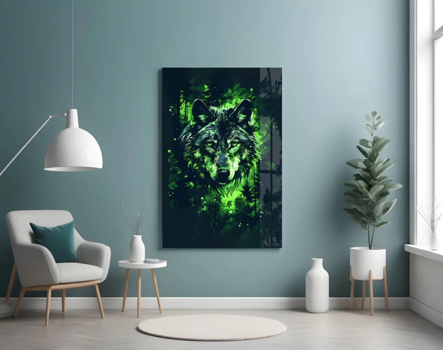 Wolf Glass Wall Art || Designer Collection - Image 5