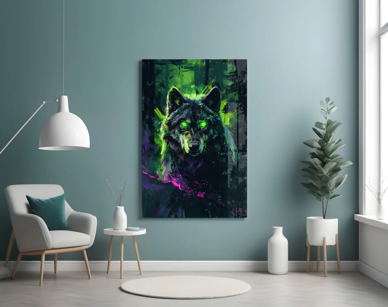 Wolf Glass Wall Art || Designer Collection - Image 5