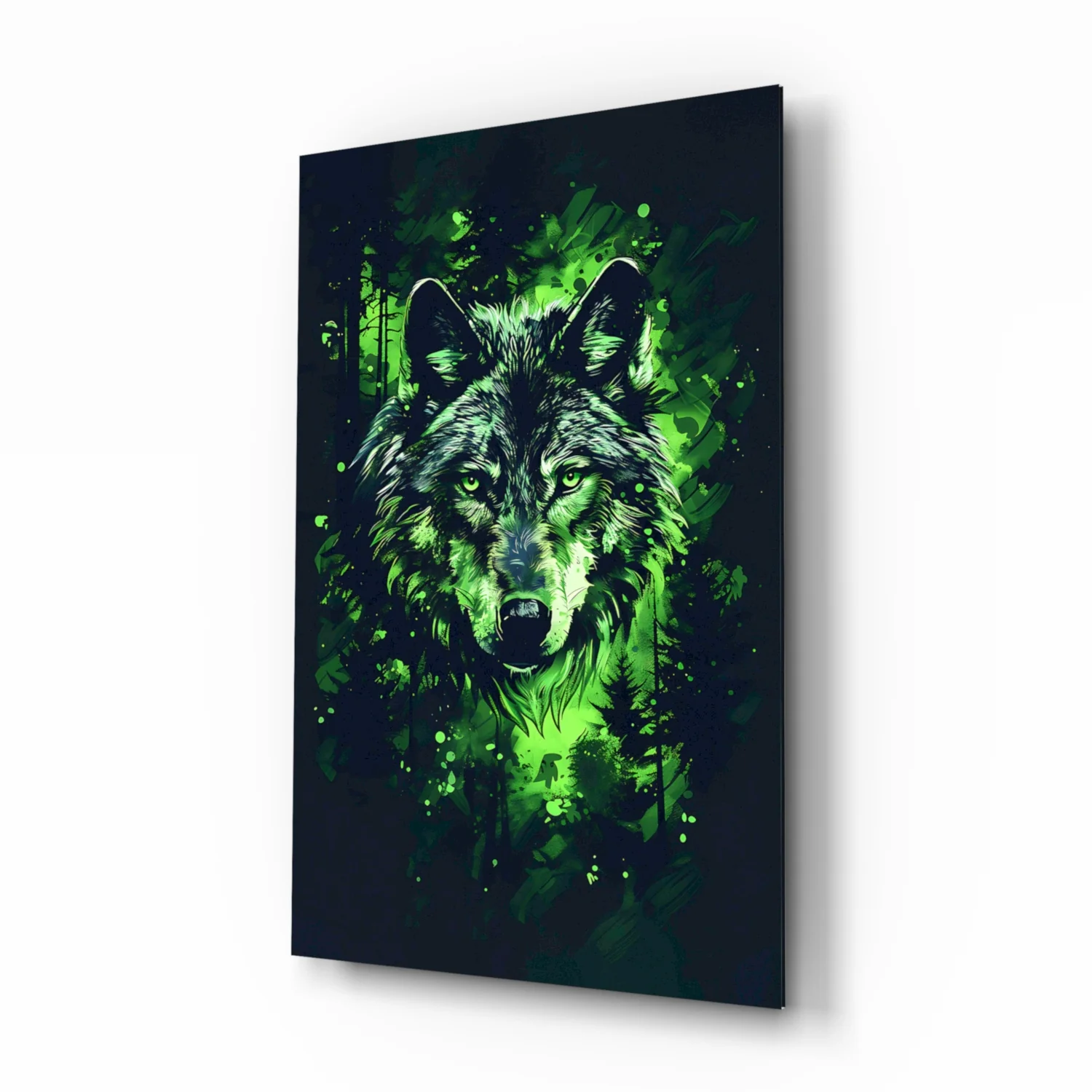Wolf Glass Wall Art || Designer Collection - Image 2