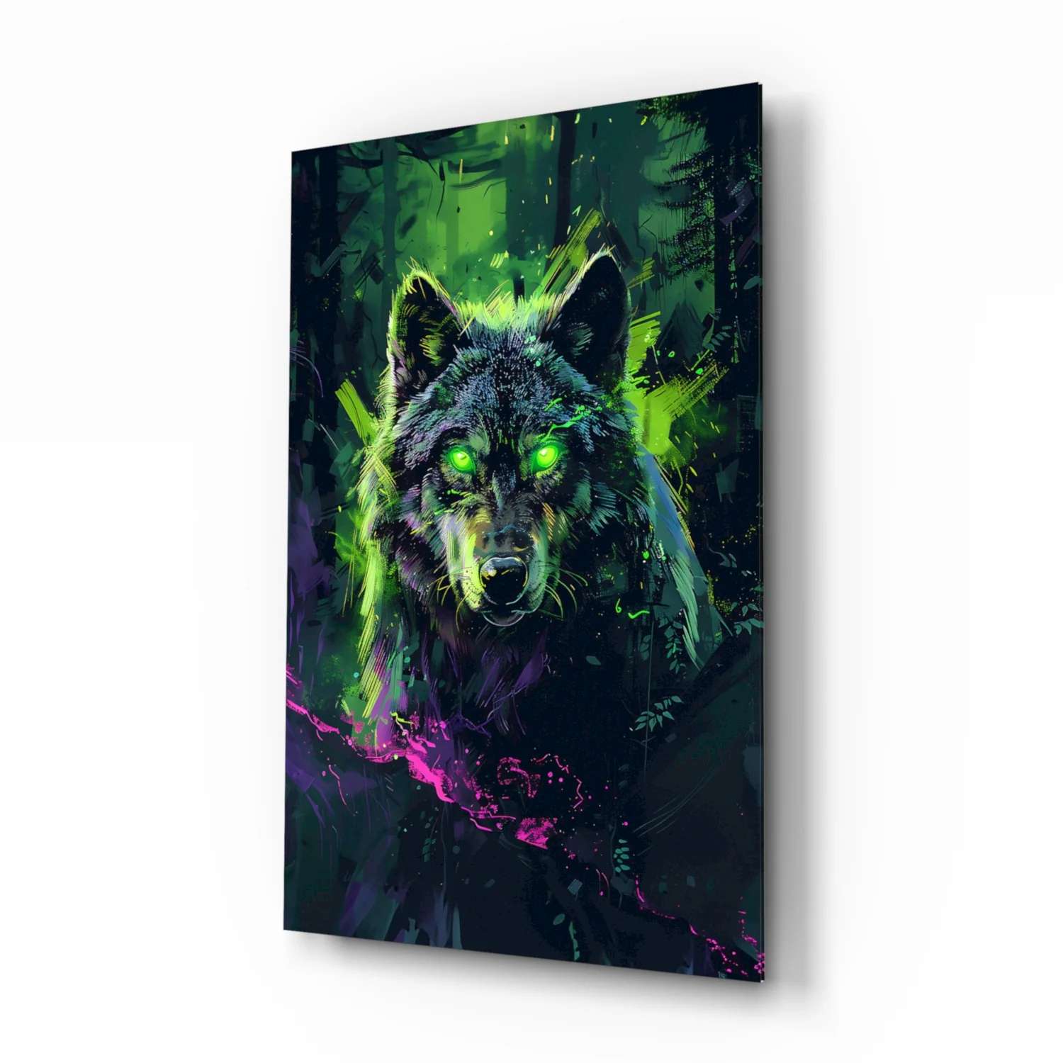 Wolf Glass Wall Art || Designer Collection - Image 2