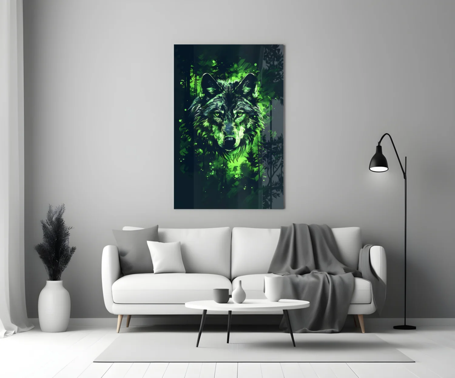 Wolf Glass Wall Art || Designer Collection - Image 4