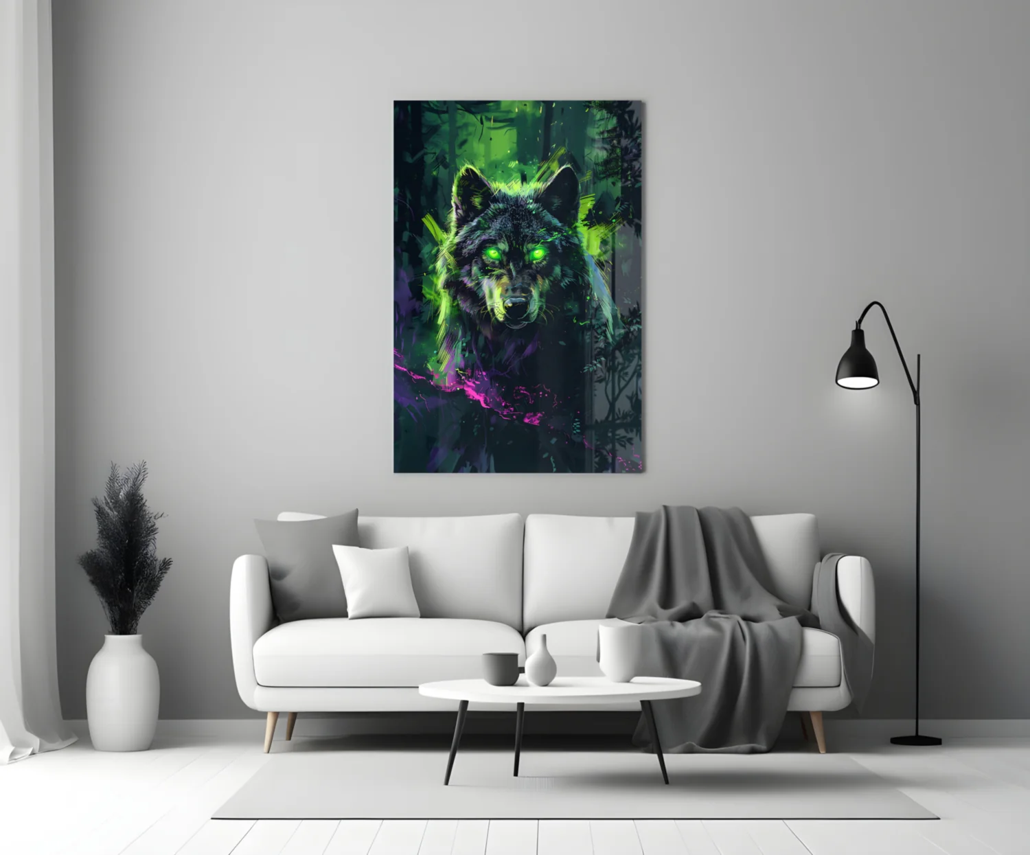Wolf Glass Wall Art || Designer Collection - Image 4