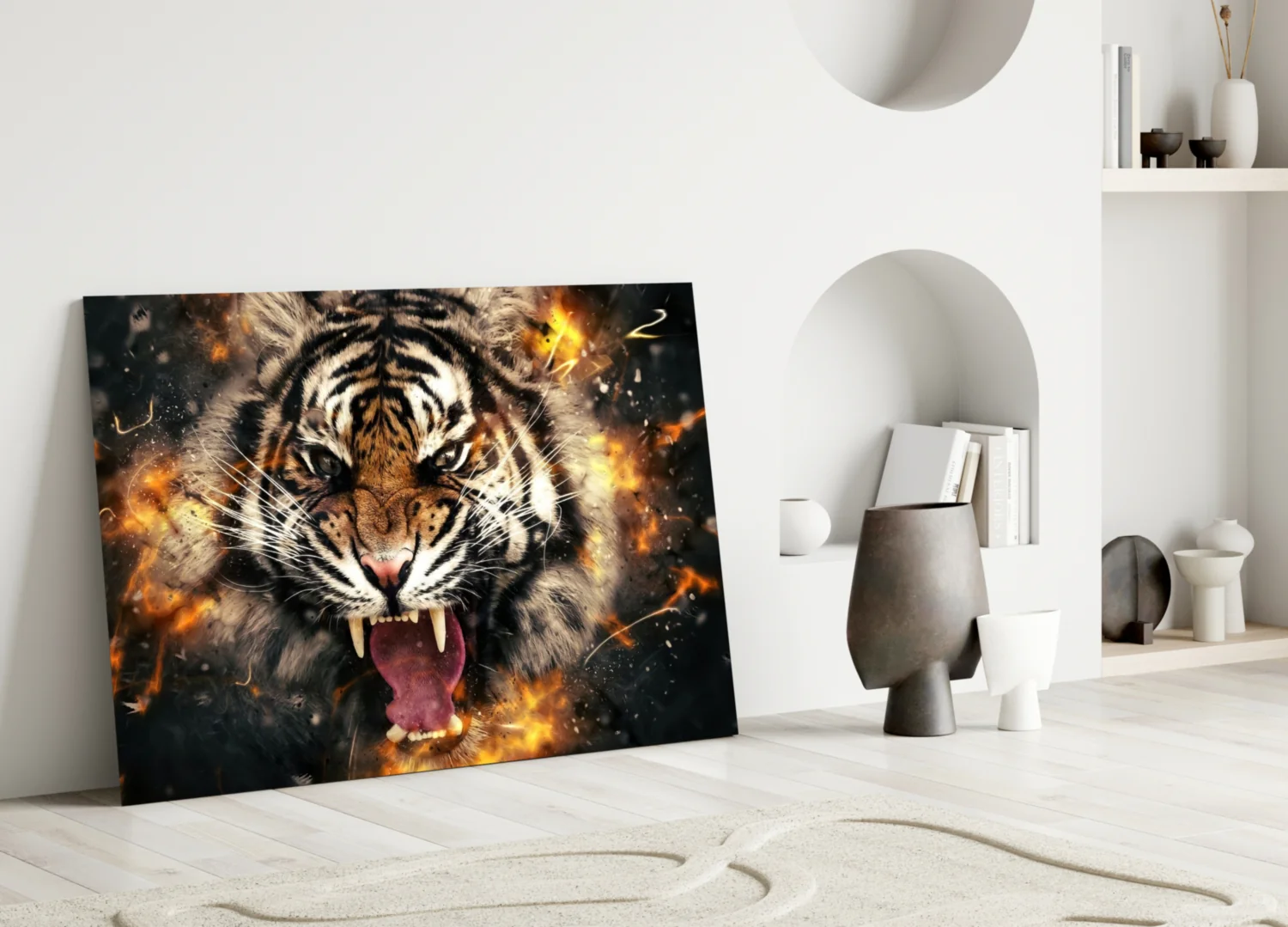 Anger of a Tiger Glass Wall Art - Image 4