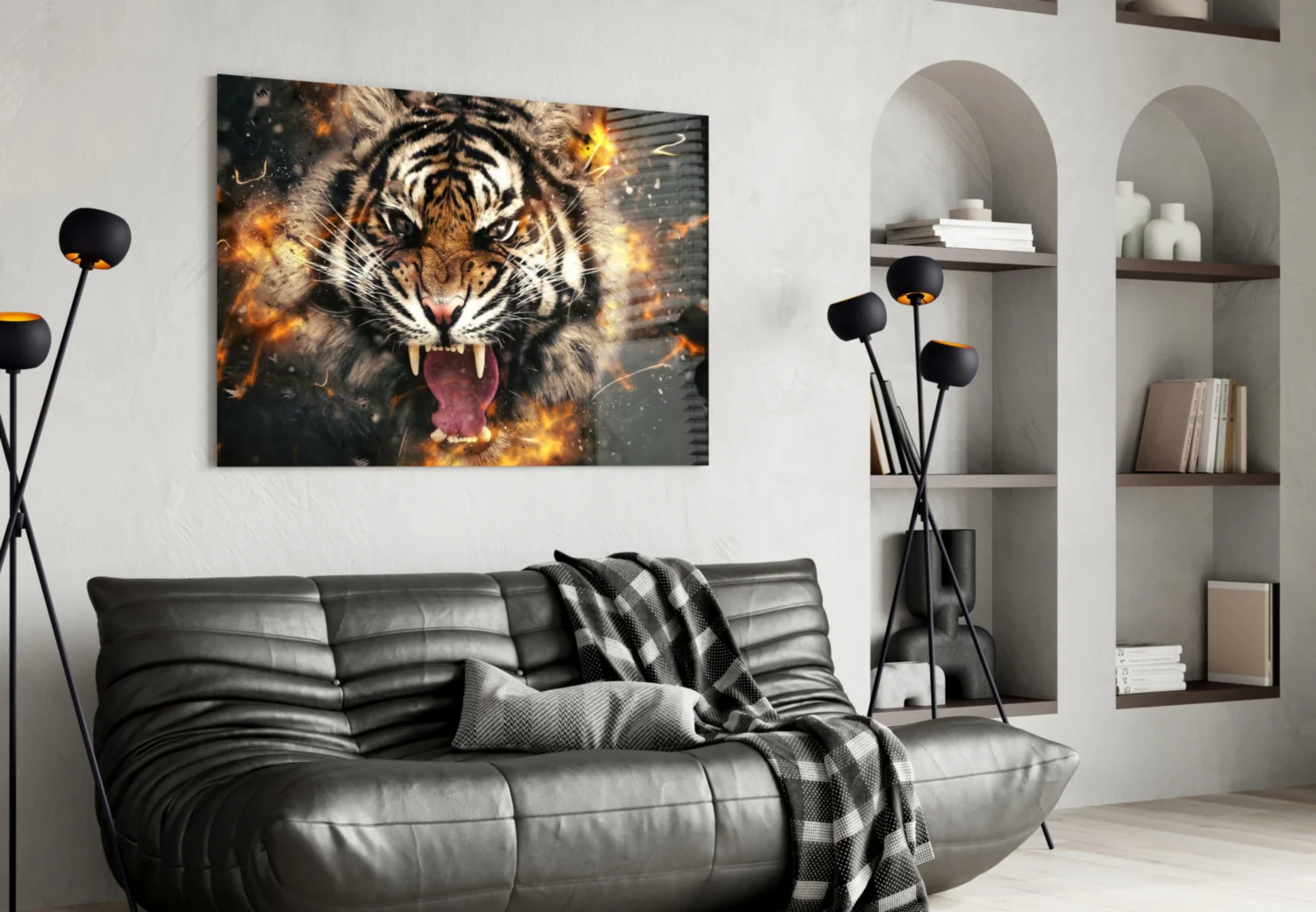 Anger of a Tiger Glass Wall Art - Image 5