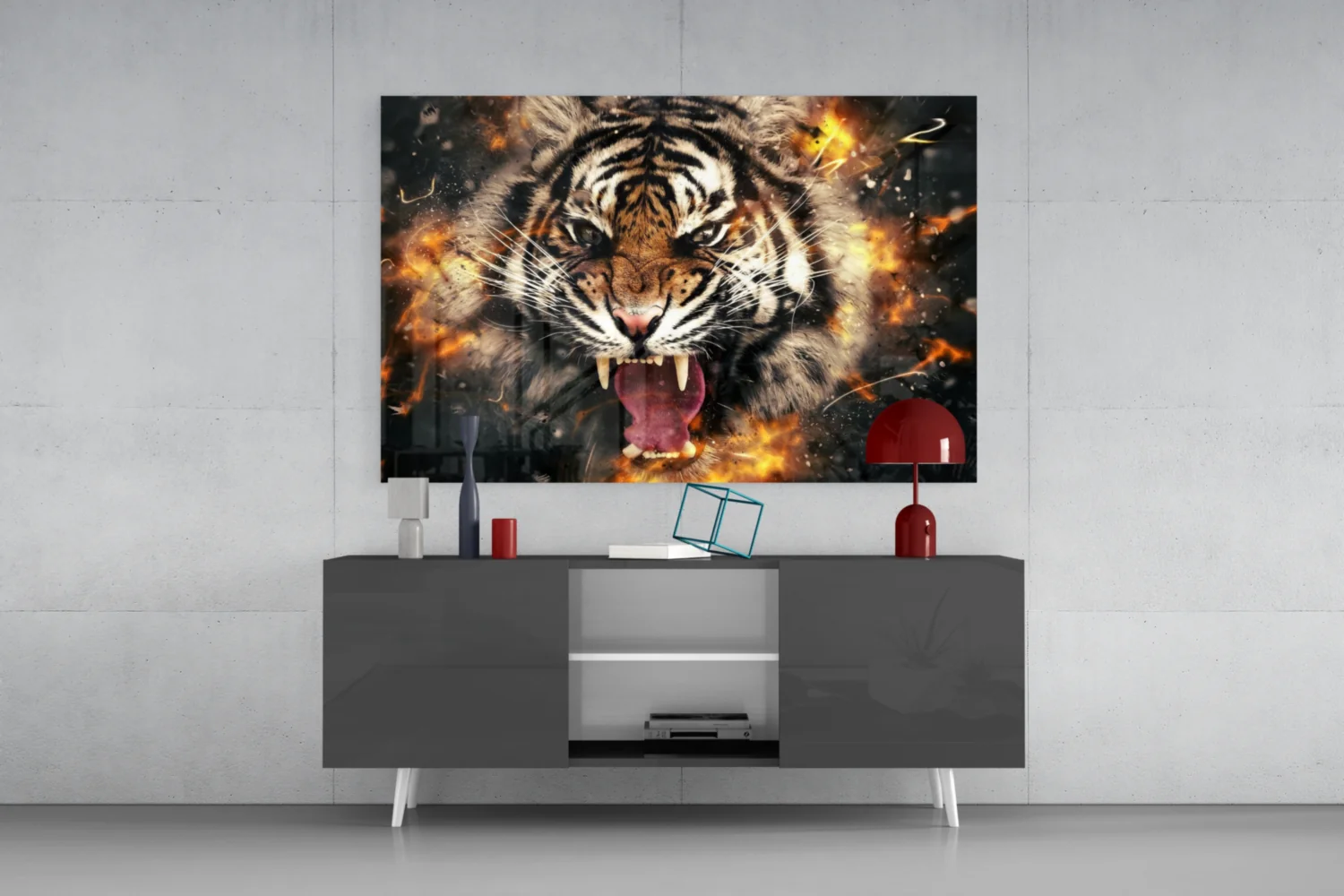 Anger of a Tiger Glass Wall Art - Image 9