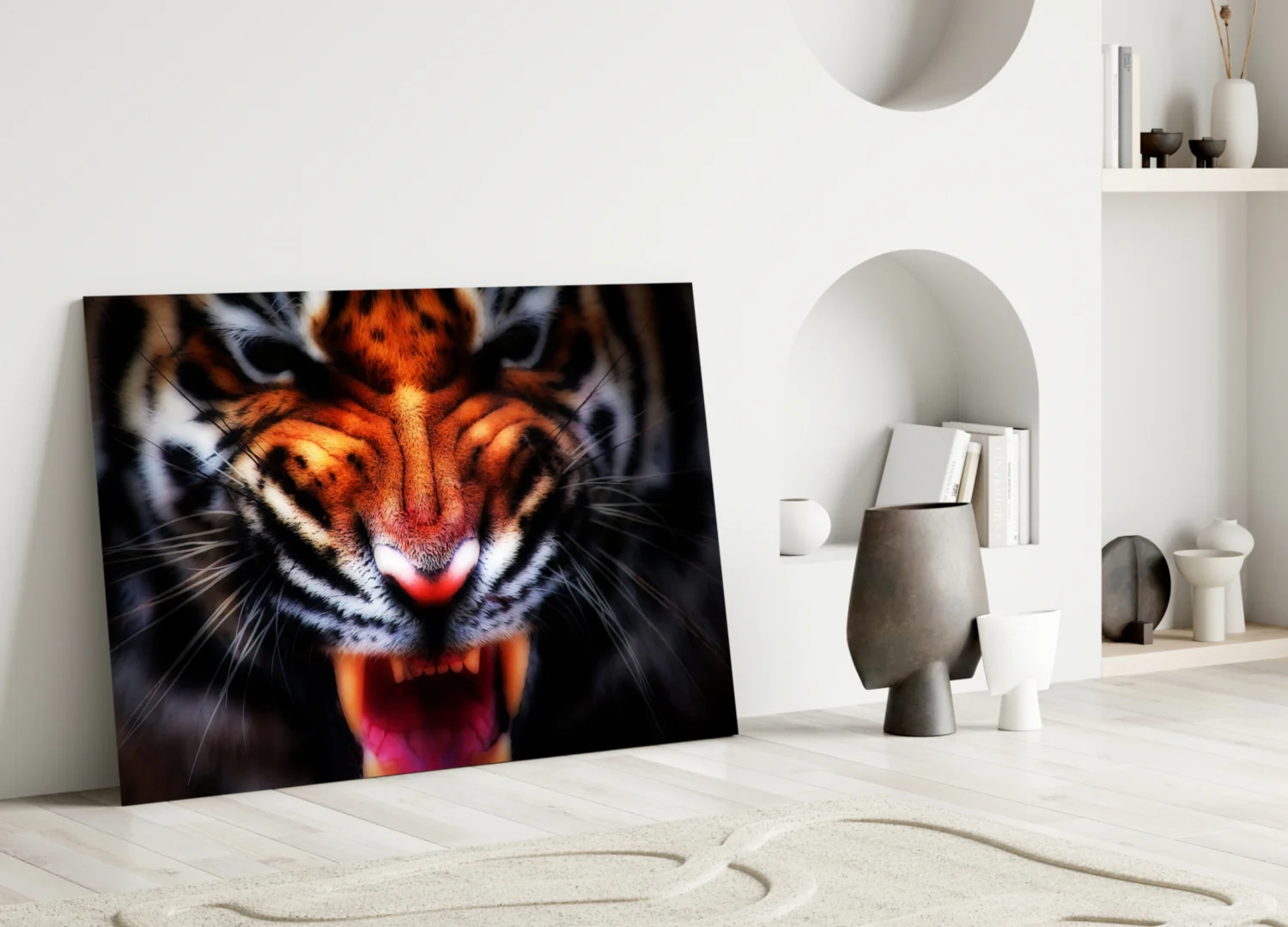 Anger of a Tiger Glass Wall Art - Image 4