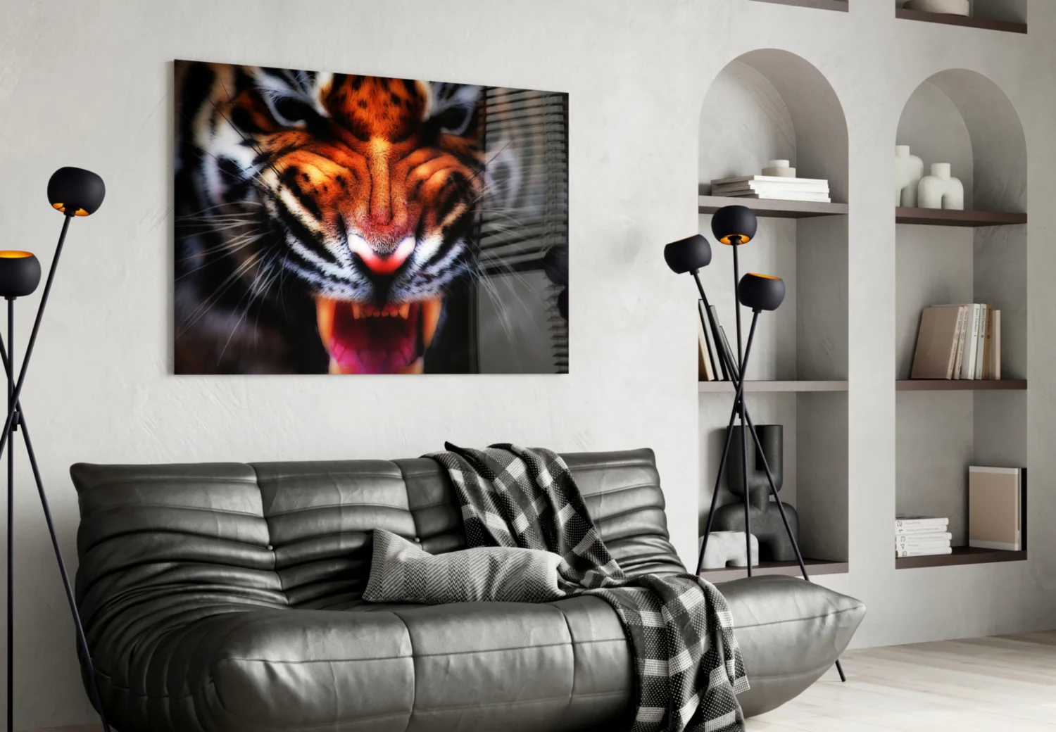 Anger of a Tiger Glass Wall Art - Image 5