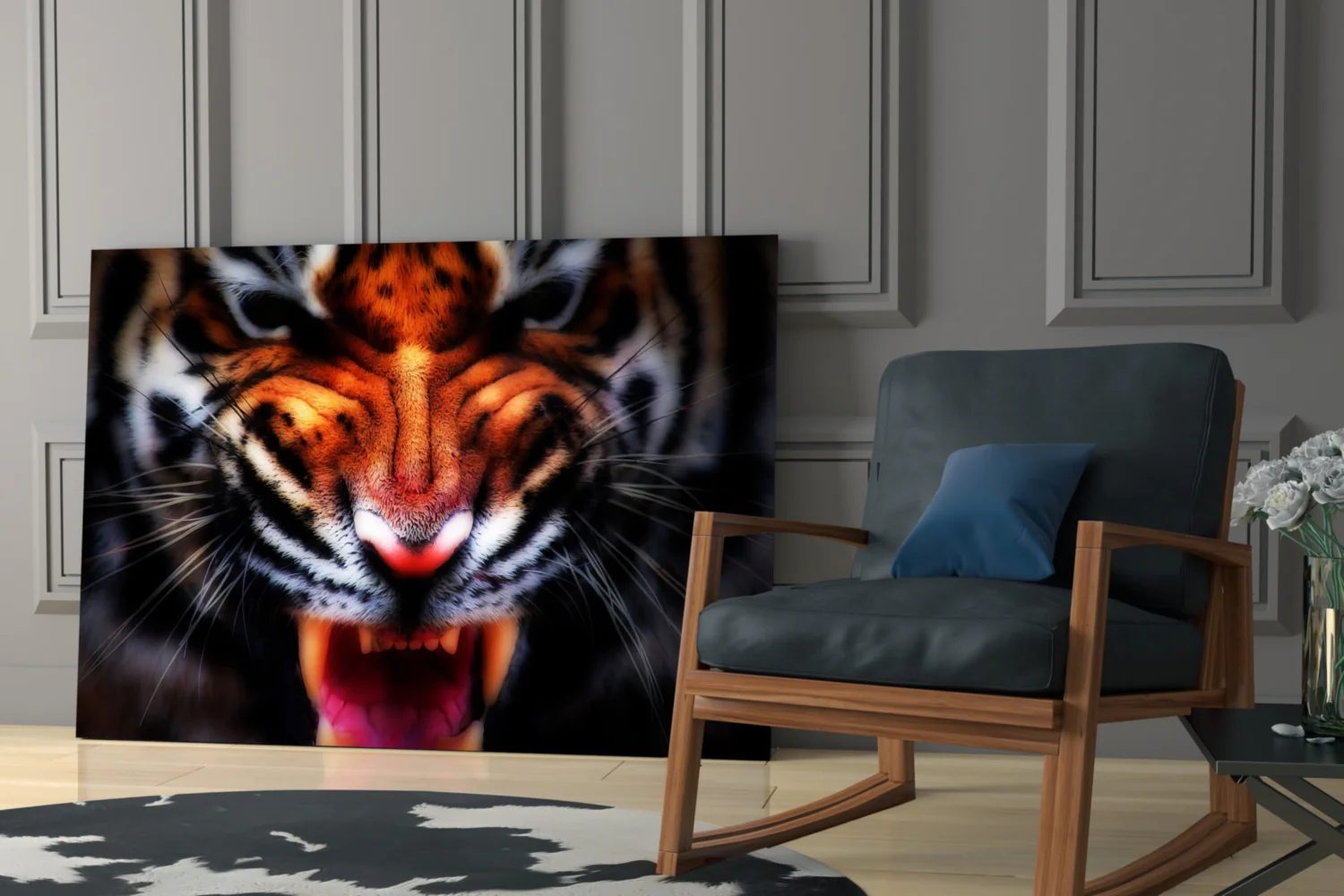 Anger of a Tiger Glass Wall Art - Image 7