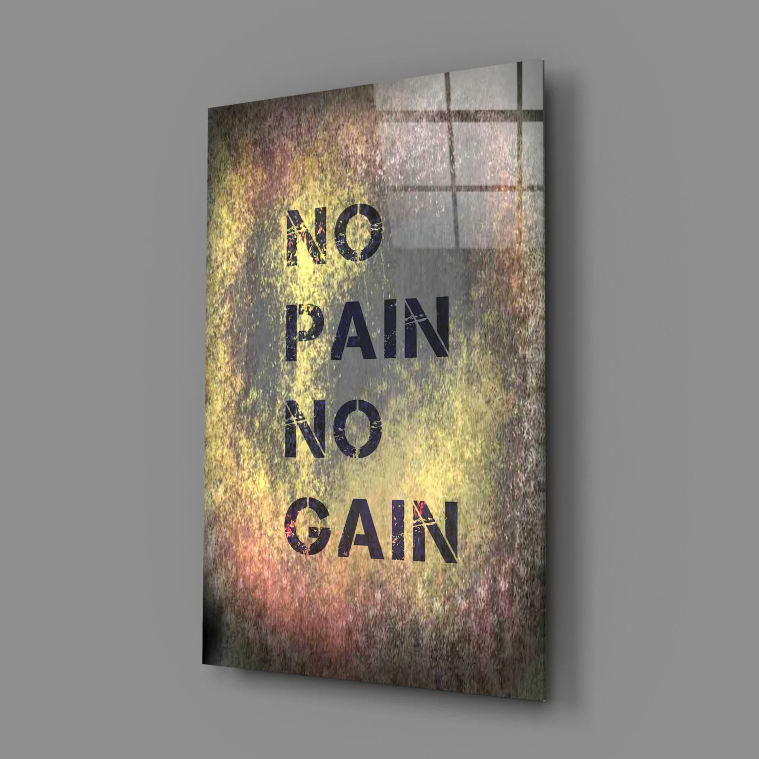 No Pain No Gain Glass Wall Art - Image 3