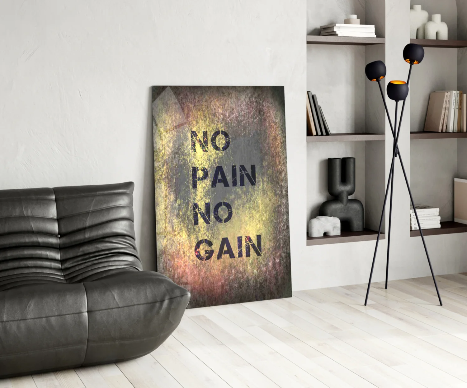 No Pain No Gain Glass Wall Art - Image 6