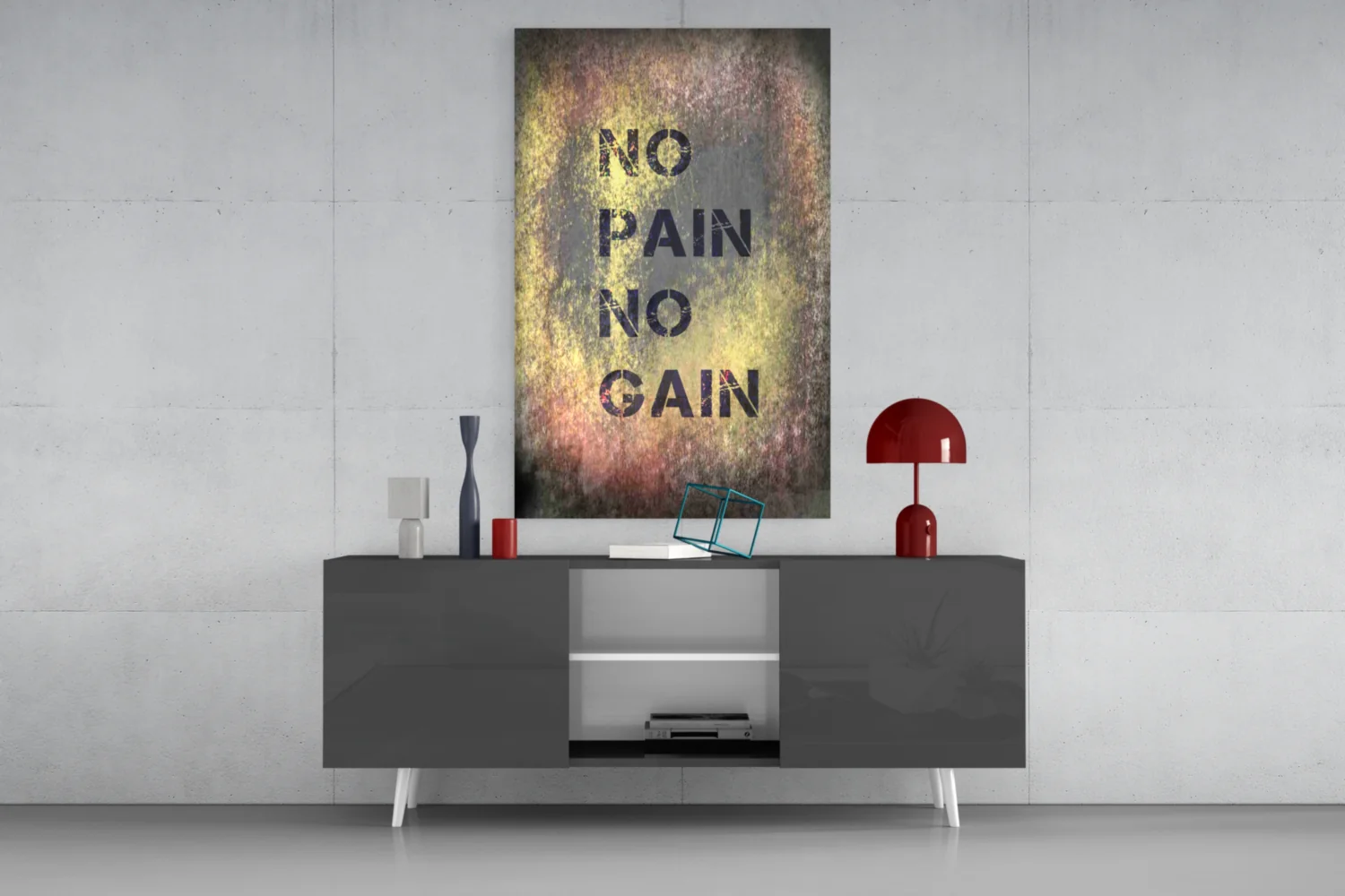 No Pain No Gain Glass Wall Art - Image 9