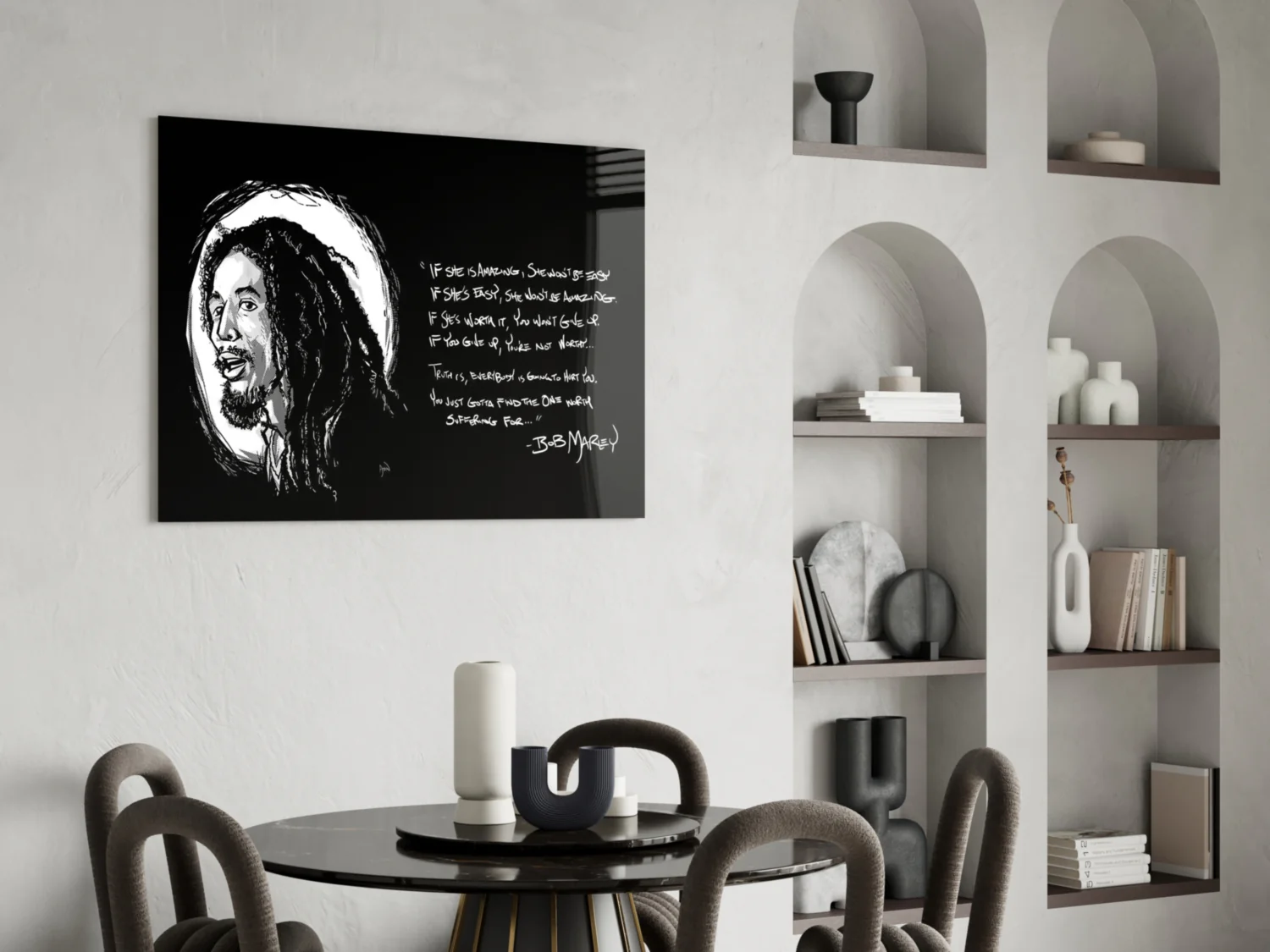 Words of Bob Marley Glass Wall Art - Image 6