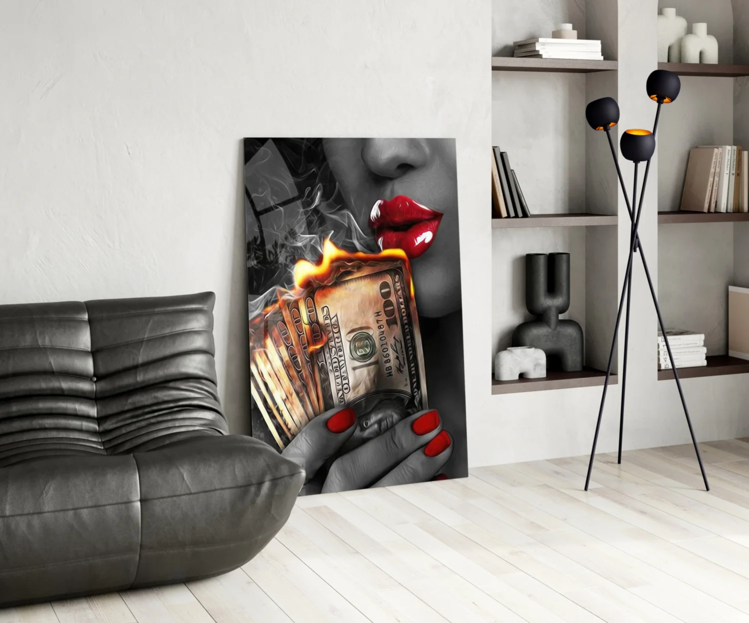 Burn the Money Glass Wall Art - Image 5