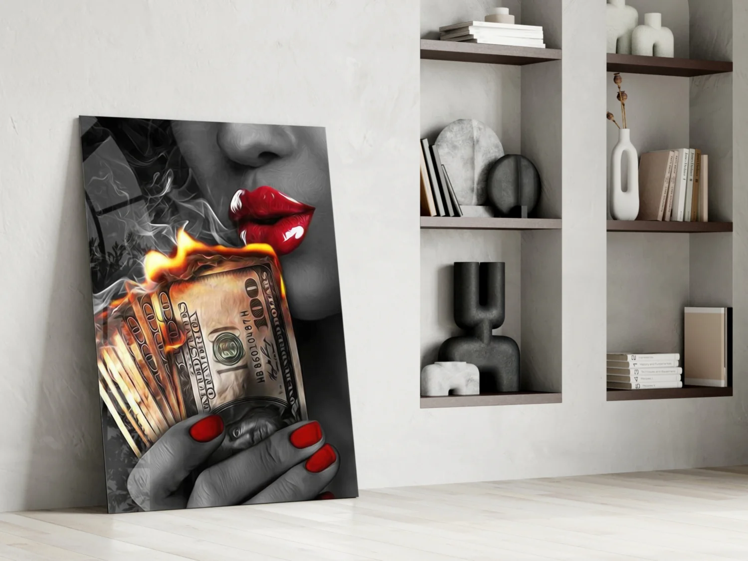 Burn the Money Glass Wall Art - Image 6
