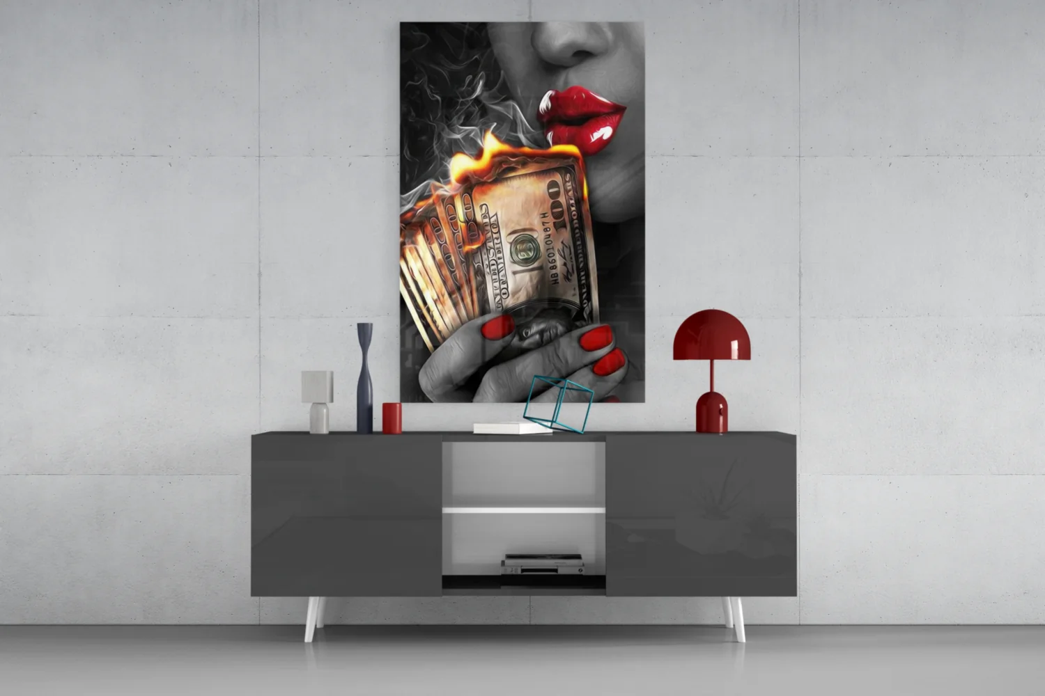 Burn the Money Glass Wall Art - Image 8