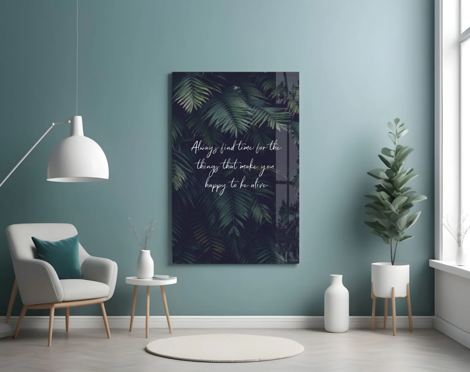 Secret of Happiness Glass Wall Art - Image 5