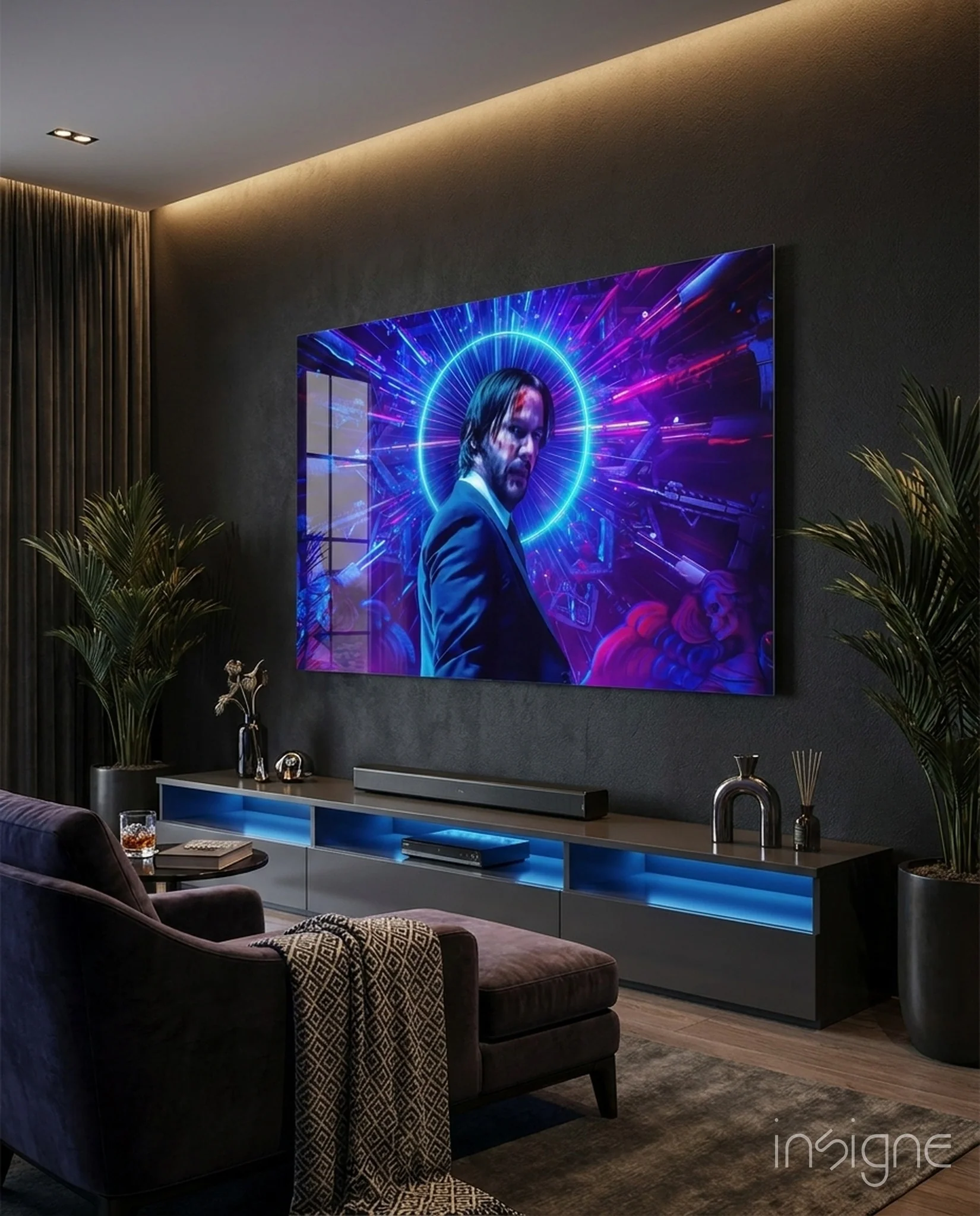Keanu Reeves Glass Wall Art