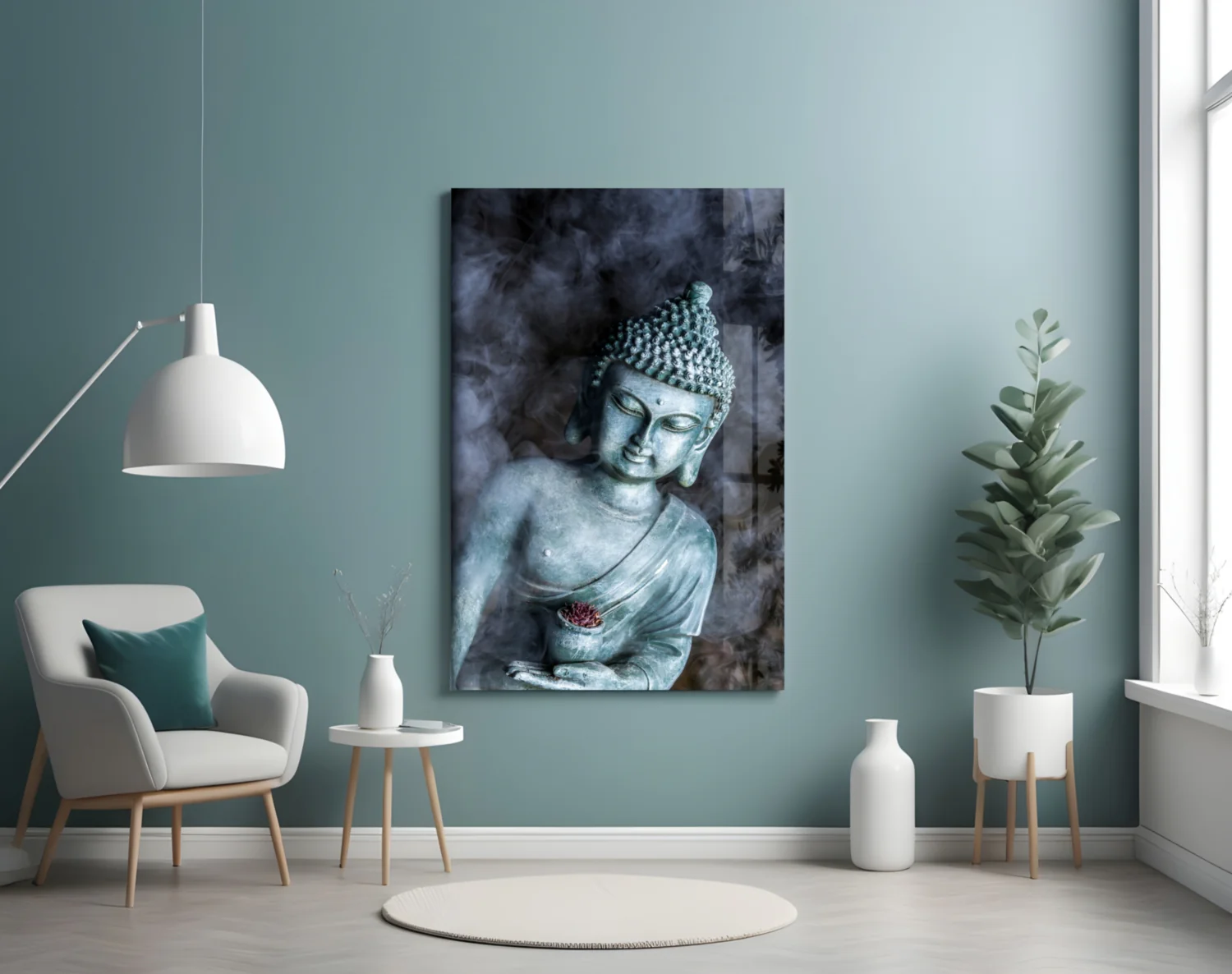 Buddha Glass Wall Art - Image 4