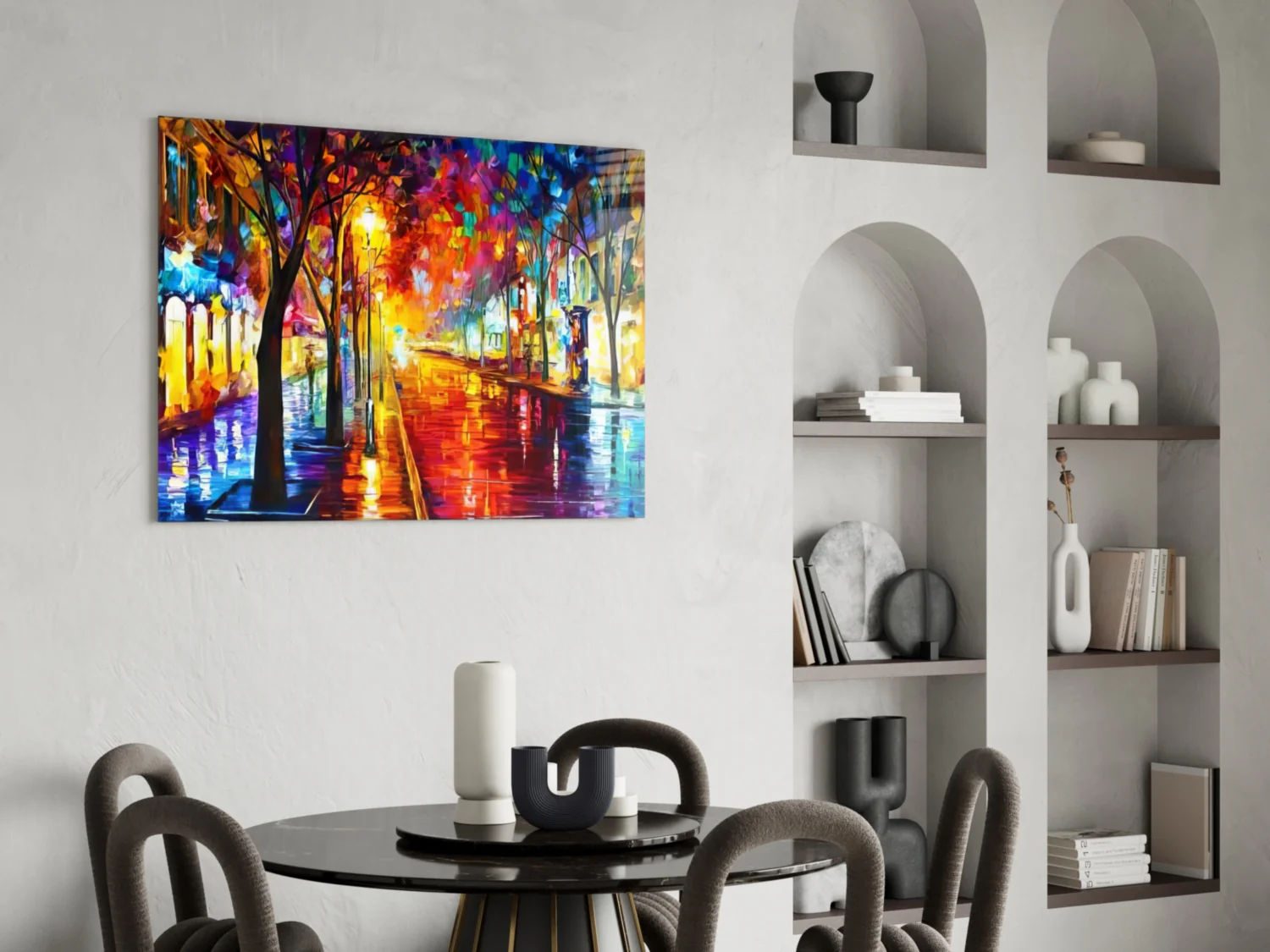 Lighted Street Glass Wall Art - Image 5