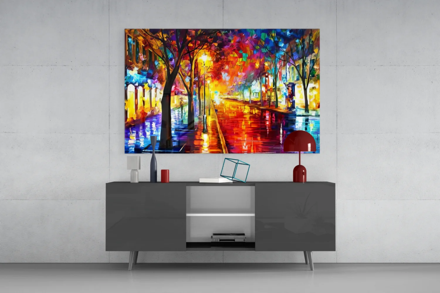 Lighted Street Glass Wall Art - Image 8