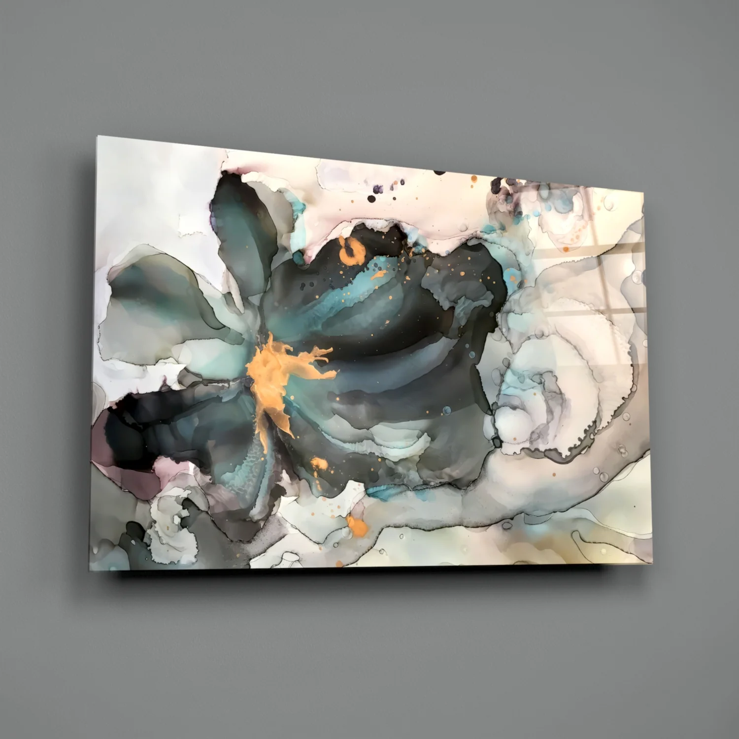 Marble Flower Glass Wall Art - Image 2
