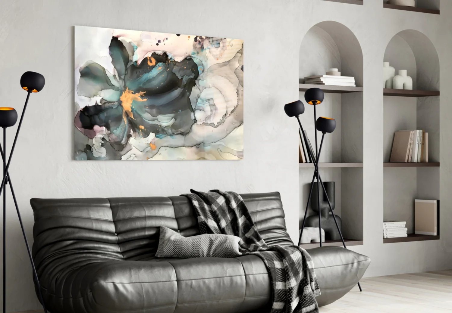 Marble Flower Glass Wall Art - Image 4