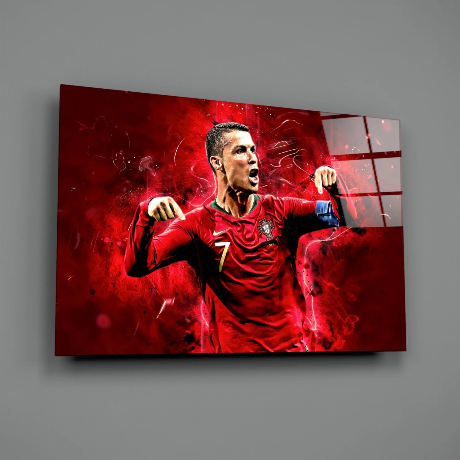 Christiano Ronaldo Glass Wall Art - Image 2