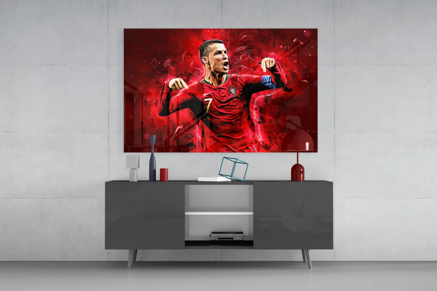 Christiano Ronaldo Glass Wall Art - Image 8