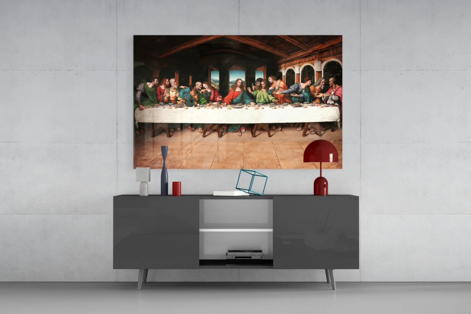 Last Supper Remastered Glass Wall Art - Image 8