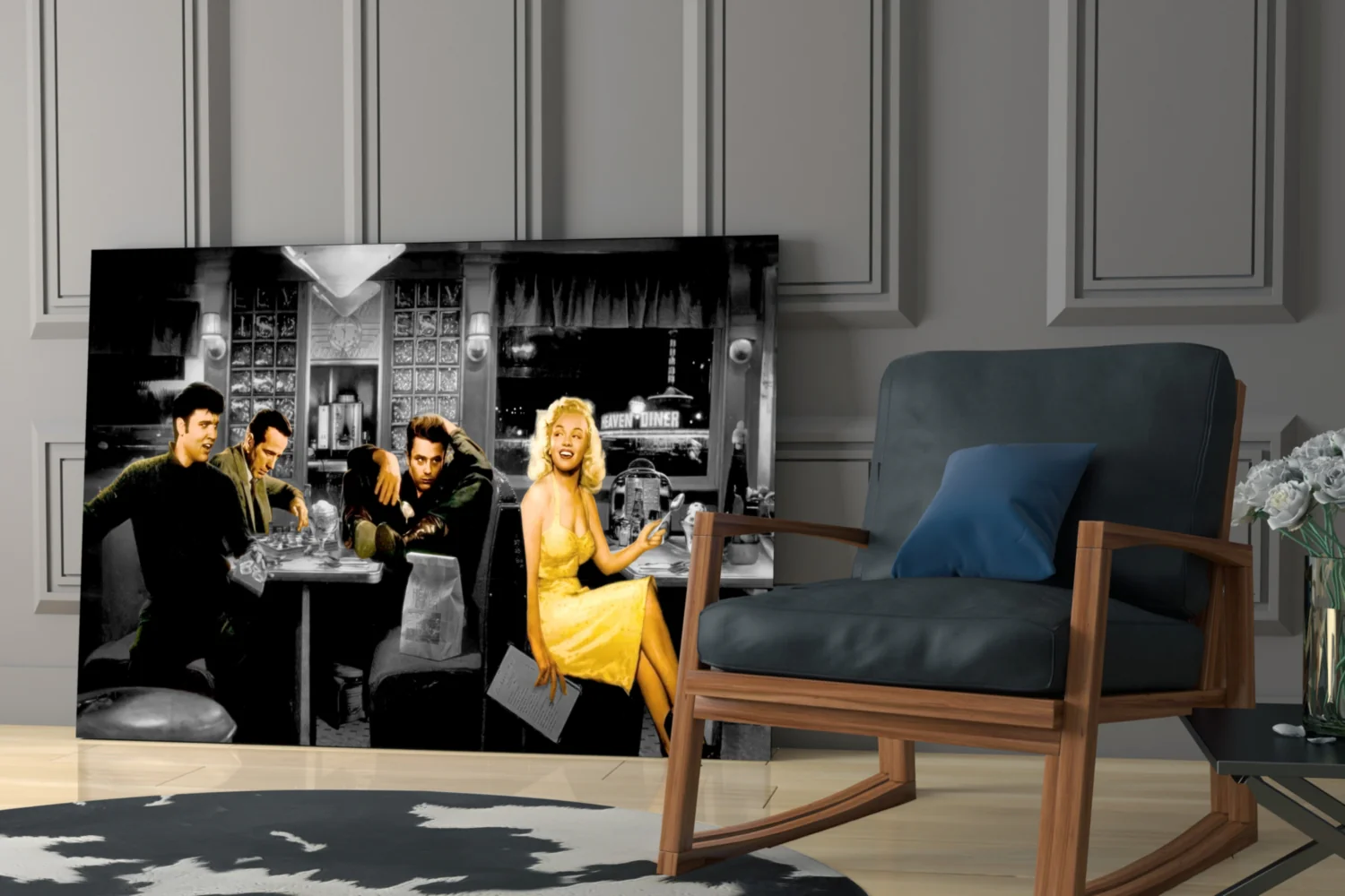 Marilyn Elvis Humphrey - Cafe Glass Wall Art - Image 6