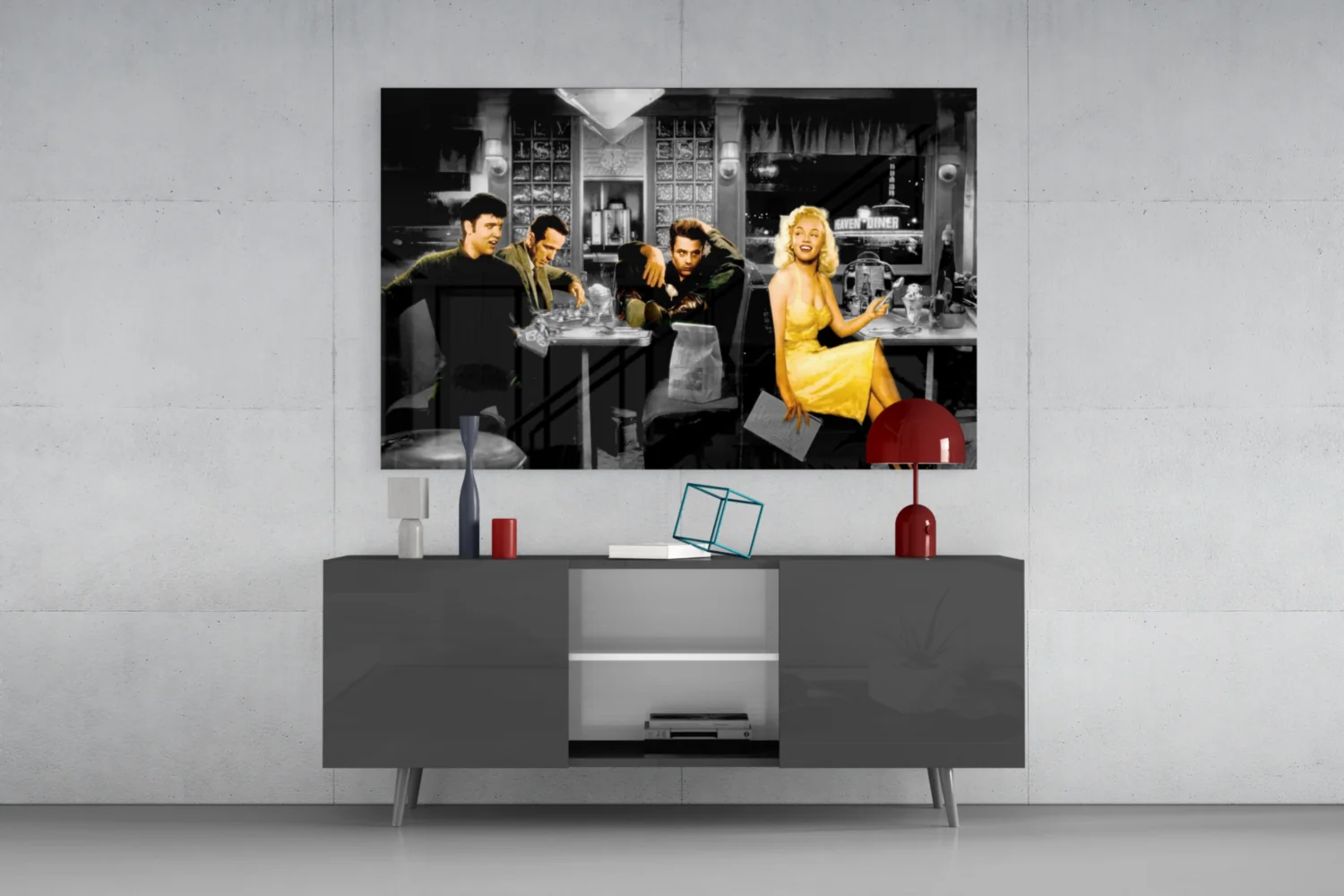 Marilyn Elvis Humphrey - Cafe Glass Wall Art - Image 8
