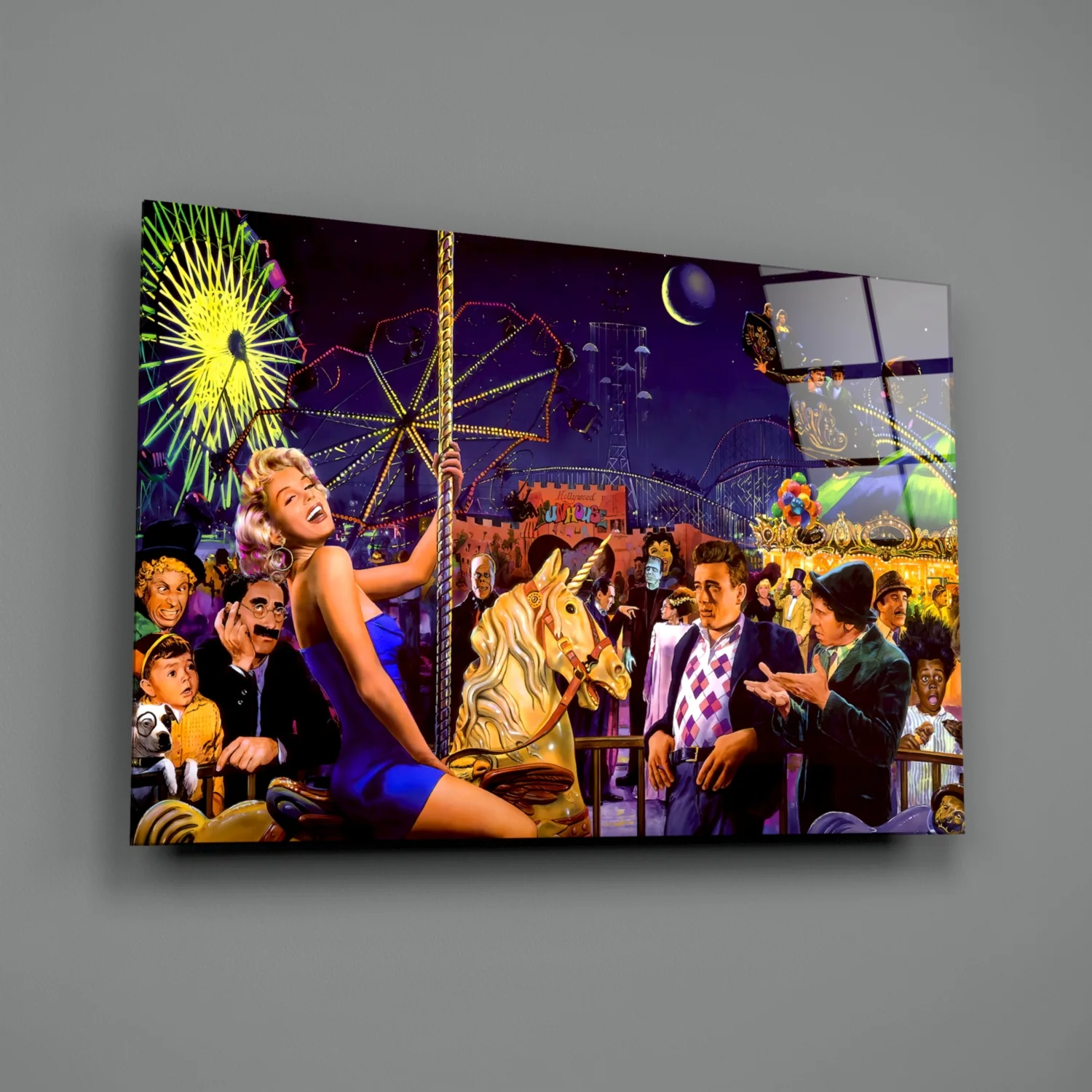 Marilyn Humphrey Theme Park Glass Wall Art - Image 2