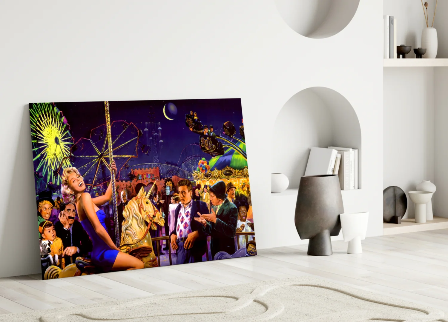 Marilyn Humphrey Theme Park Glass Wall Art - Image 3