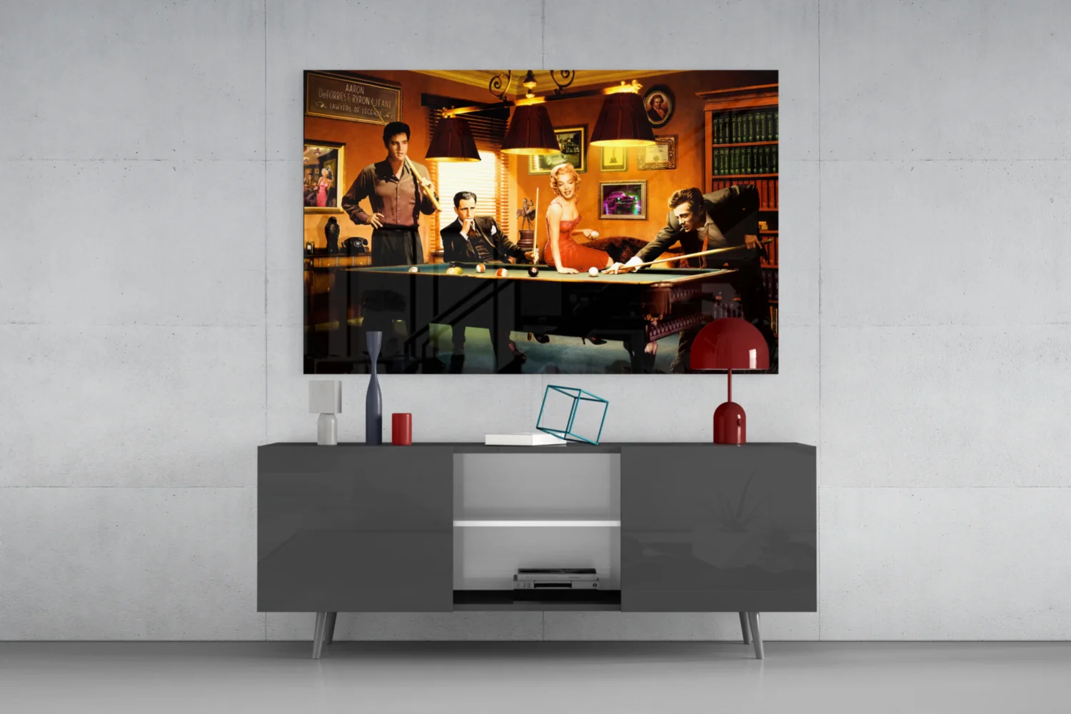 Marilyn Elvis Humphrey - Pool V2 Glass Wall Art - Image 8