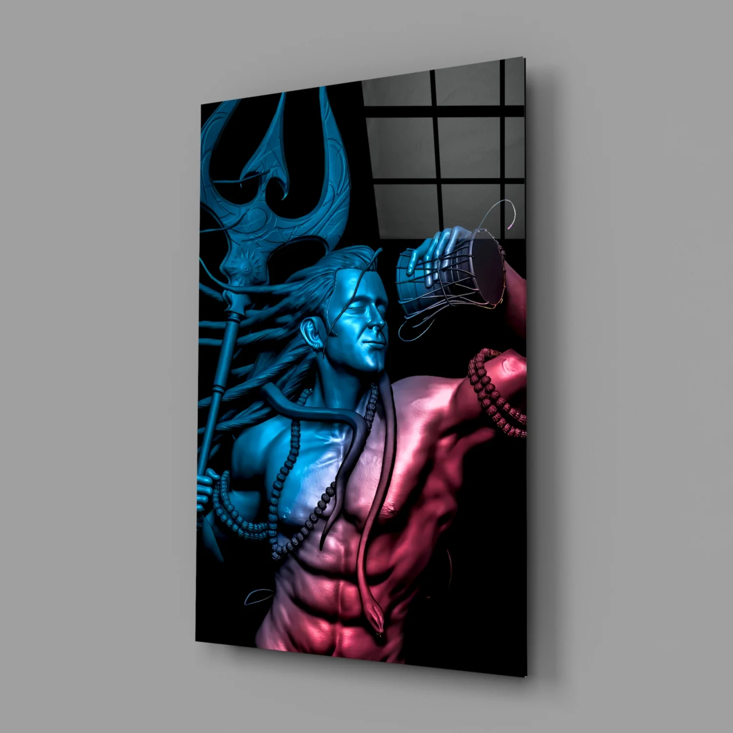 Har Har Mahadev Glass Wall Art - Image 2