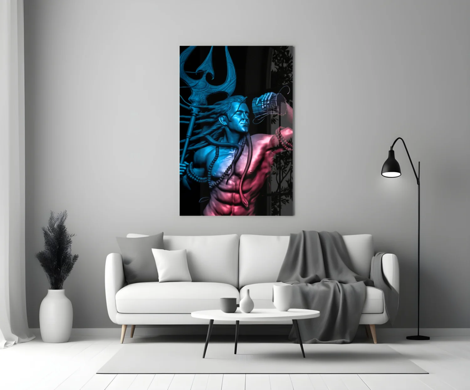 Har Har Mahadev Glass Wall Art - Image 3