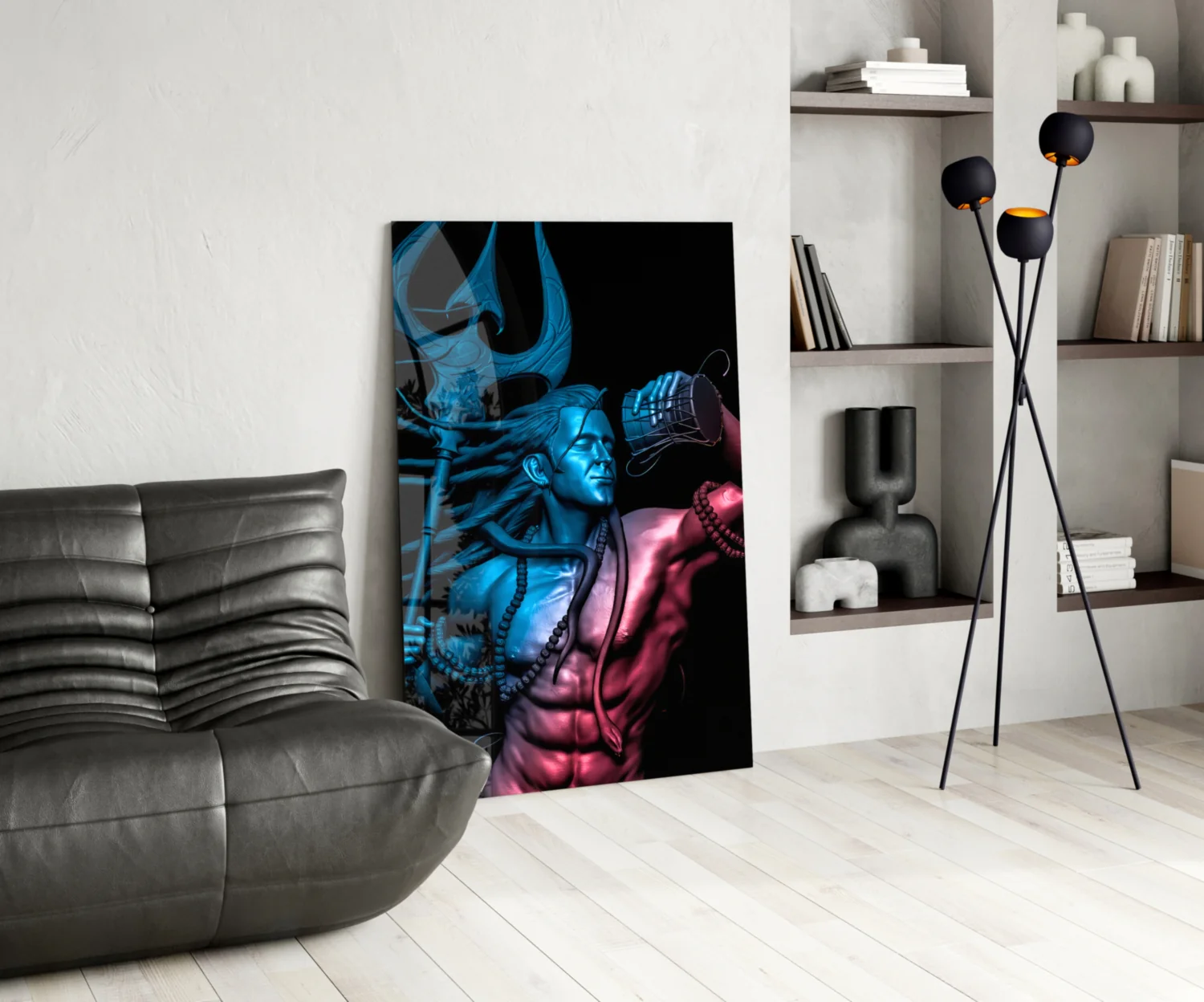 Har Har Mahadev Glass Wall Art - Image 5