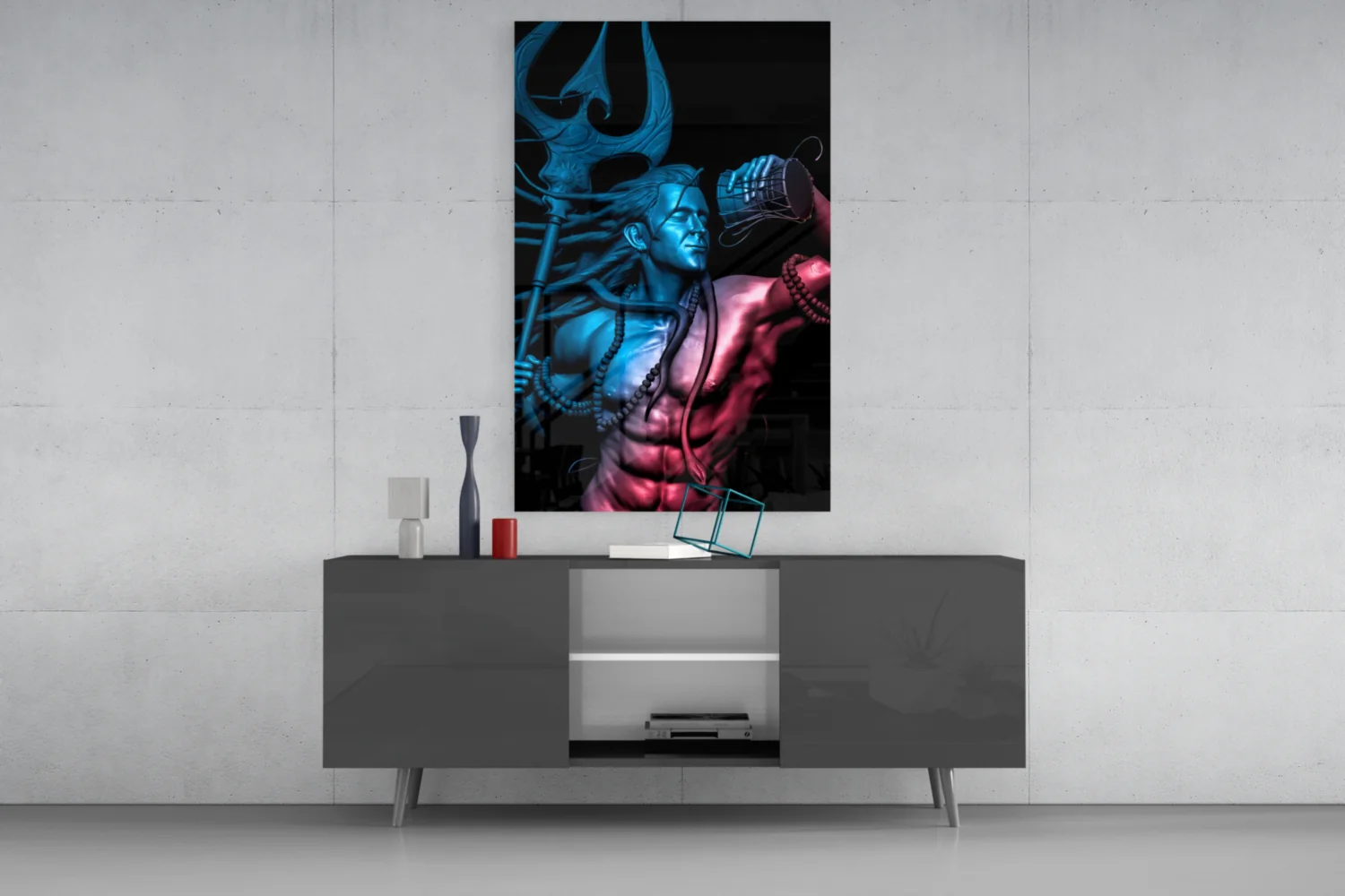 Har Har Mahadev Glass Wall Art - Image 8