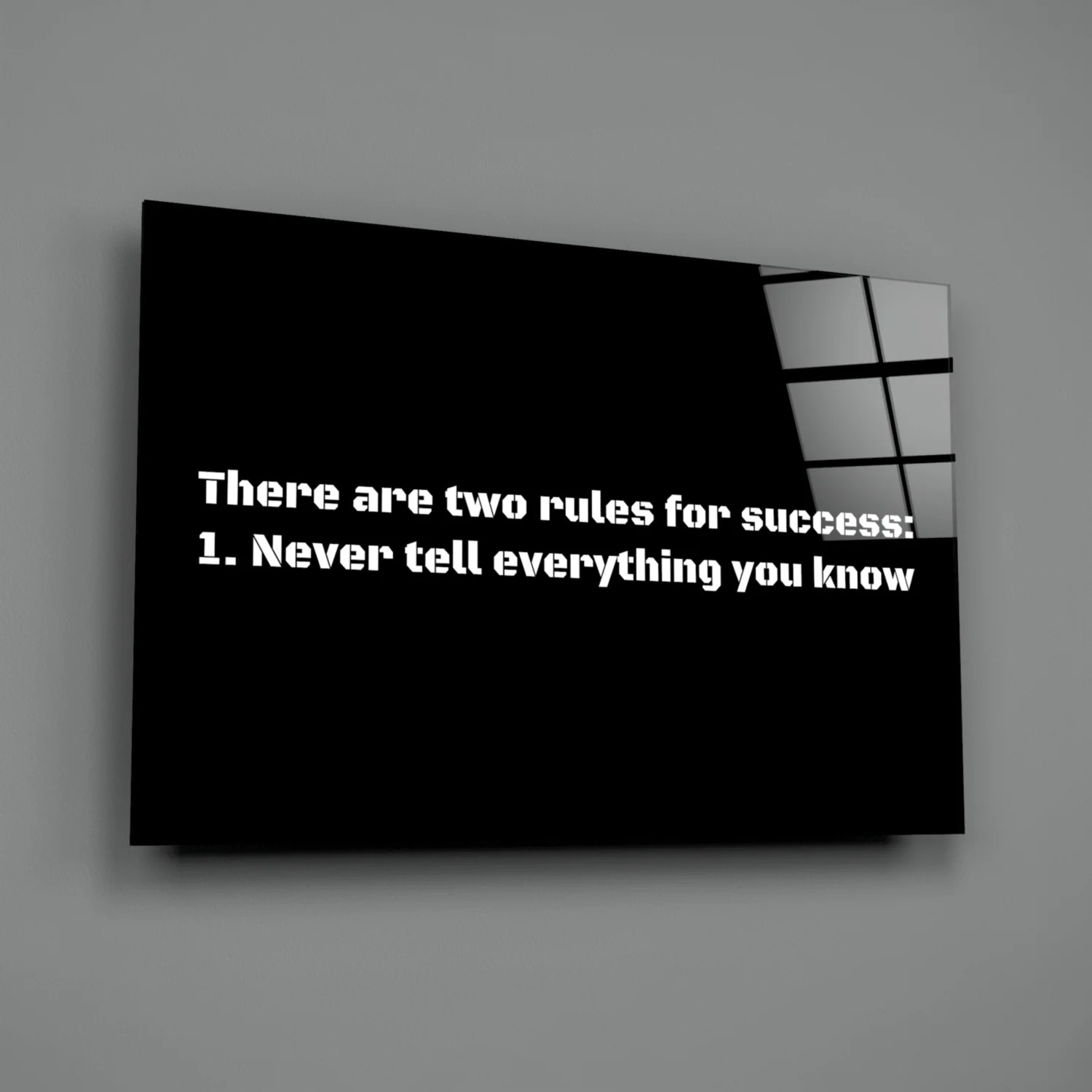 Two Rules for Success Glass Wall Art - Image 2