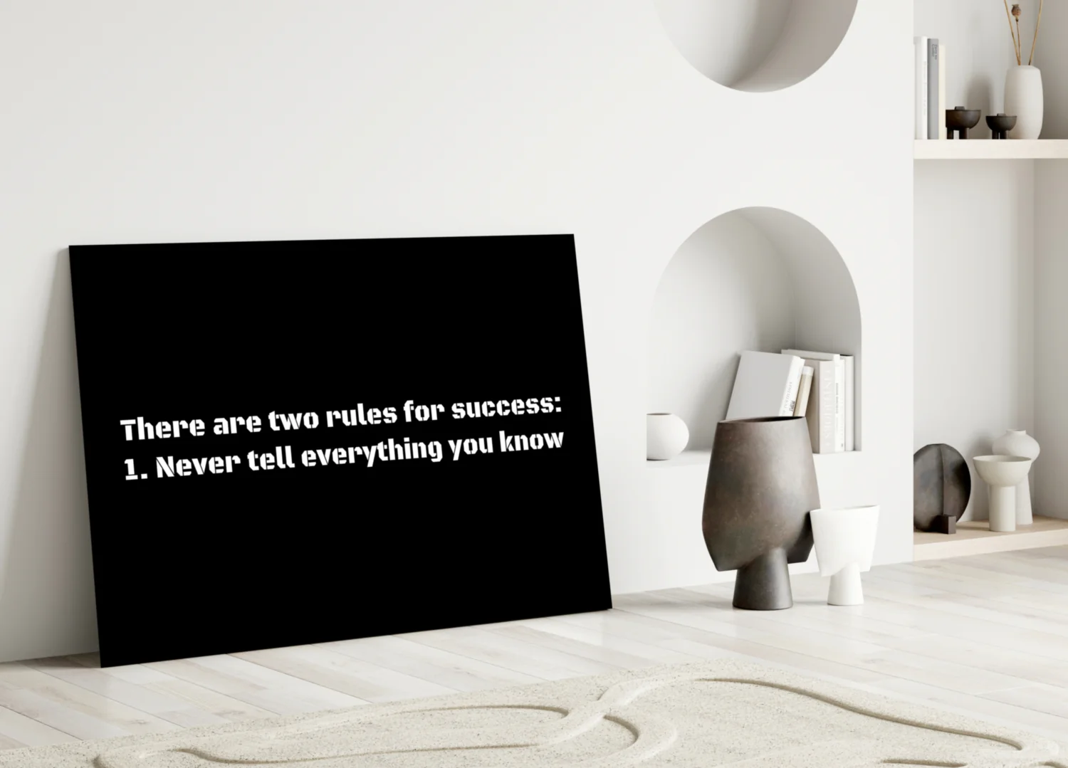 Two Rules for Success Glass Wall Art - Image 3