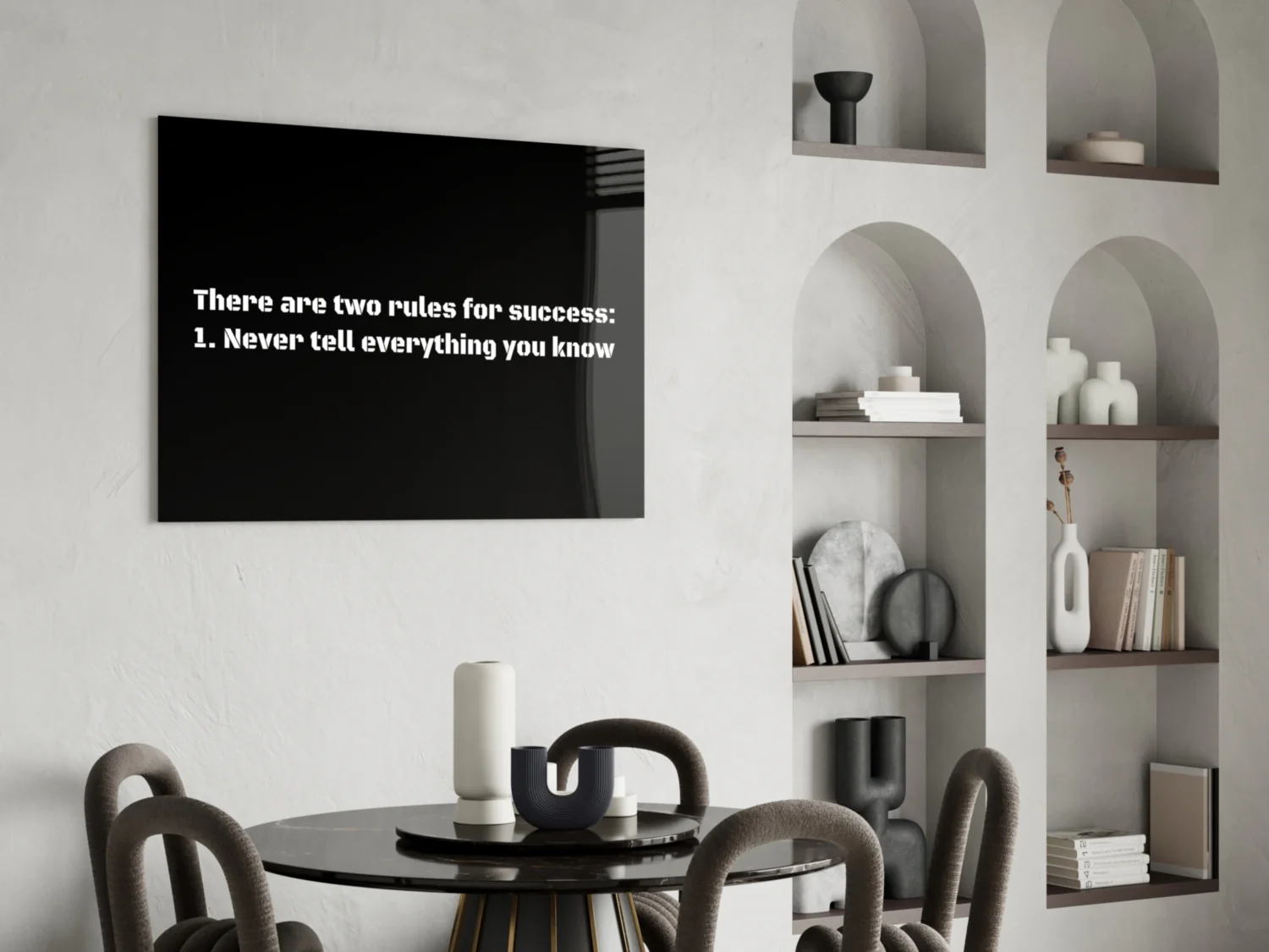 Two Rules for Success Glass Wall Art - Image 5