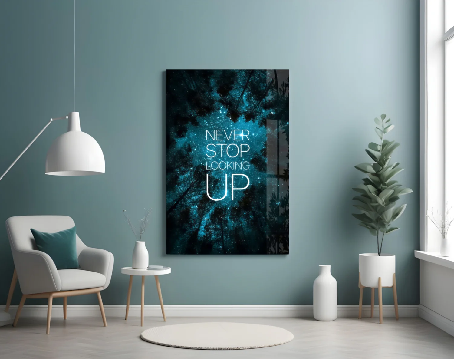 Never Stop Glass Wall Art - Image 4