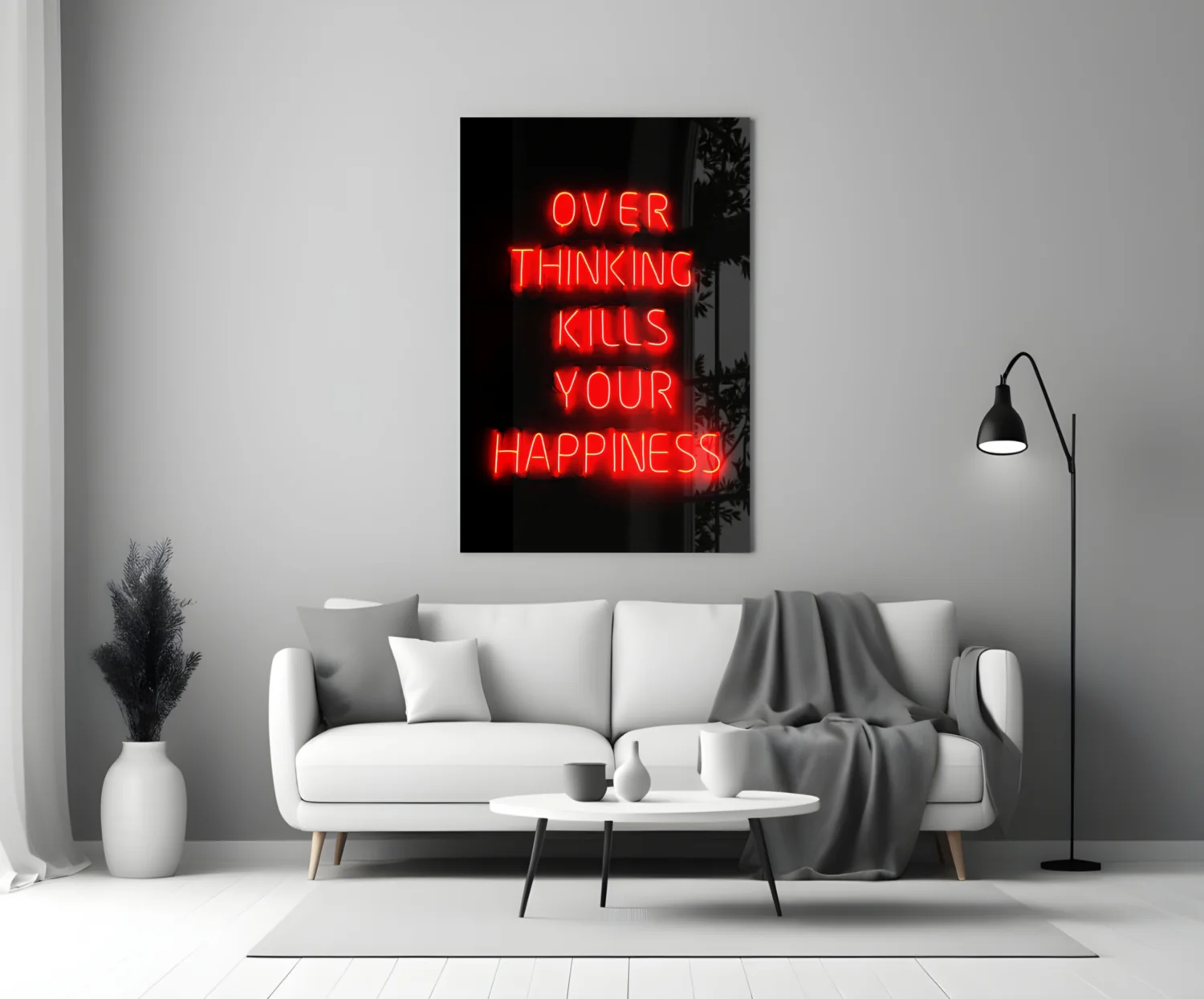 Over Thinking Glass Wall Art - Image 3